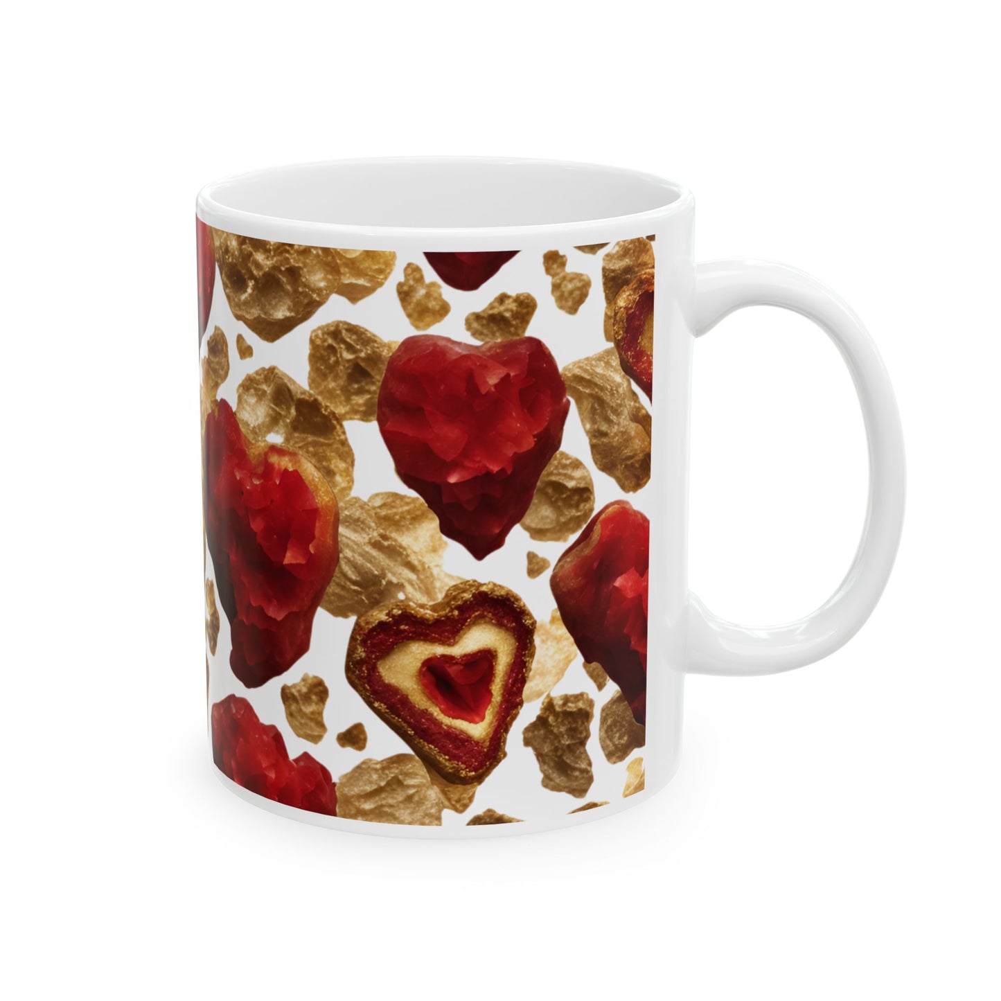 Heart Shaped Crystal Geode Design Coffee Tea Hot Chocolate Mug Valentine's Day Gift for Her Nature Lover Gift Geology Marble Rock Lover