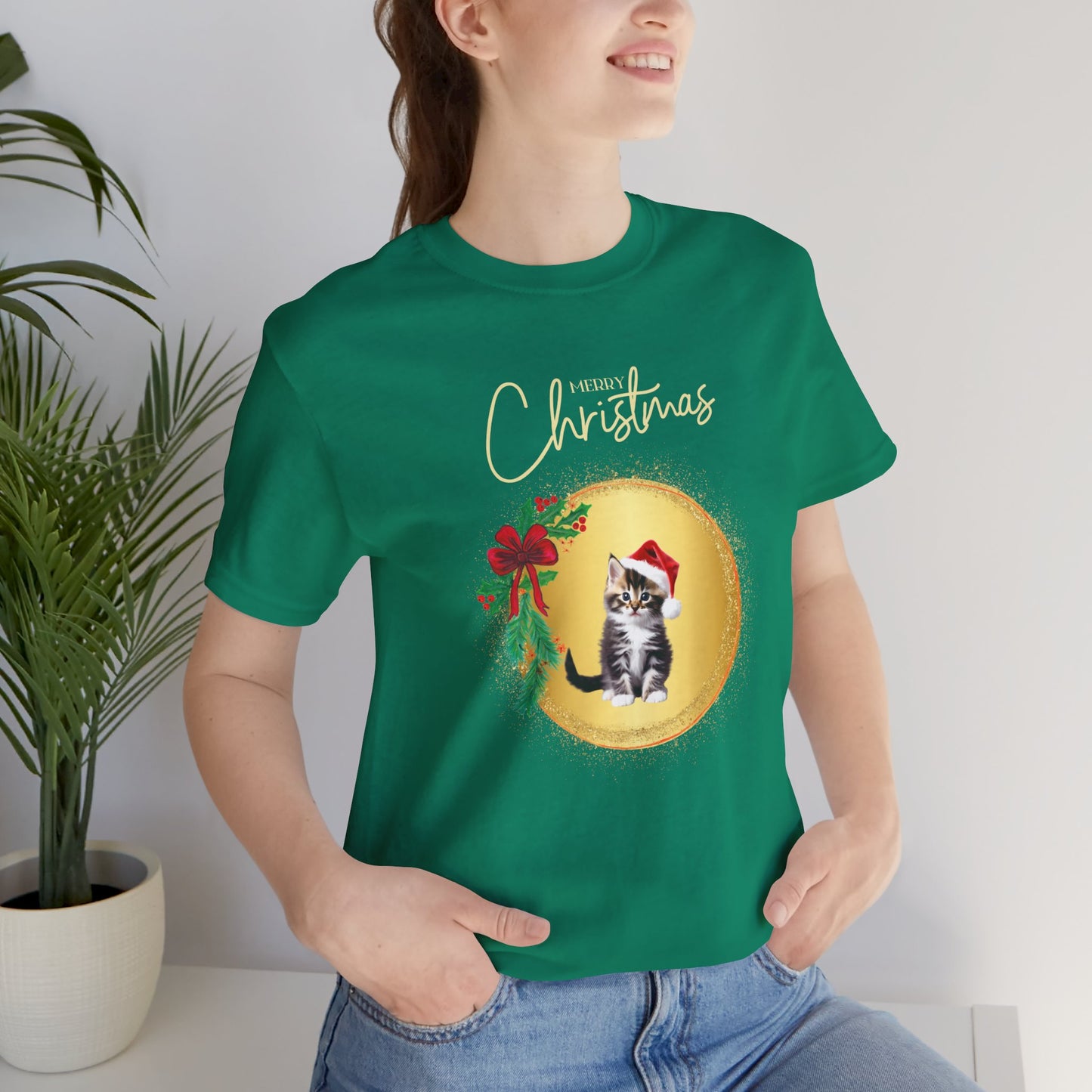 Merry Christmas Kitten T-Shirt | Unisex | Funny | Animal Lover | Ugly Sweater | Holiday gift |