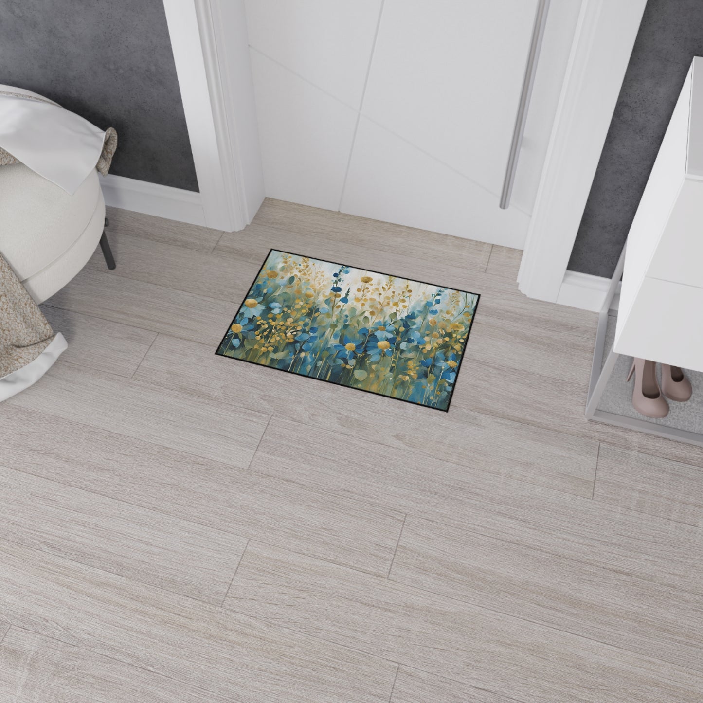 Decorative Heavy Duty Non-Slip Floor Mat Stylish Design Perfect for Entryway Kitchen Décor Garage Rug Coffee Bar Bathroom Floor Door Mat