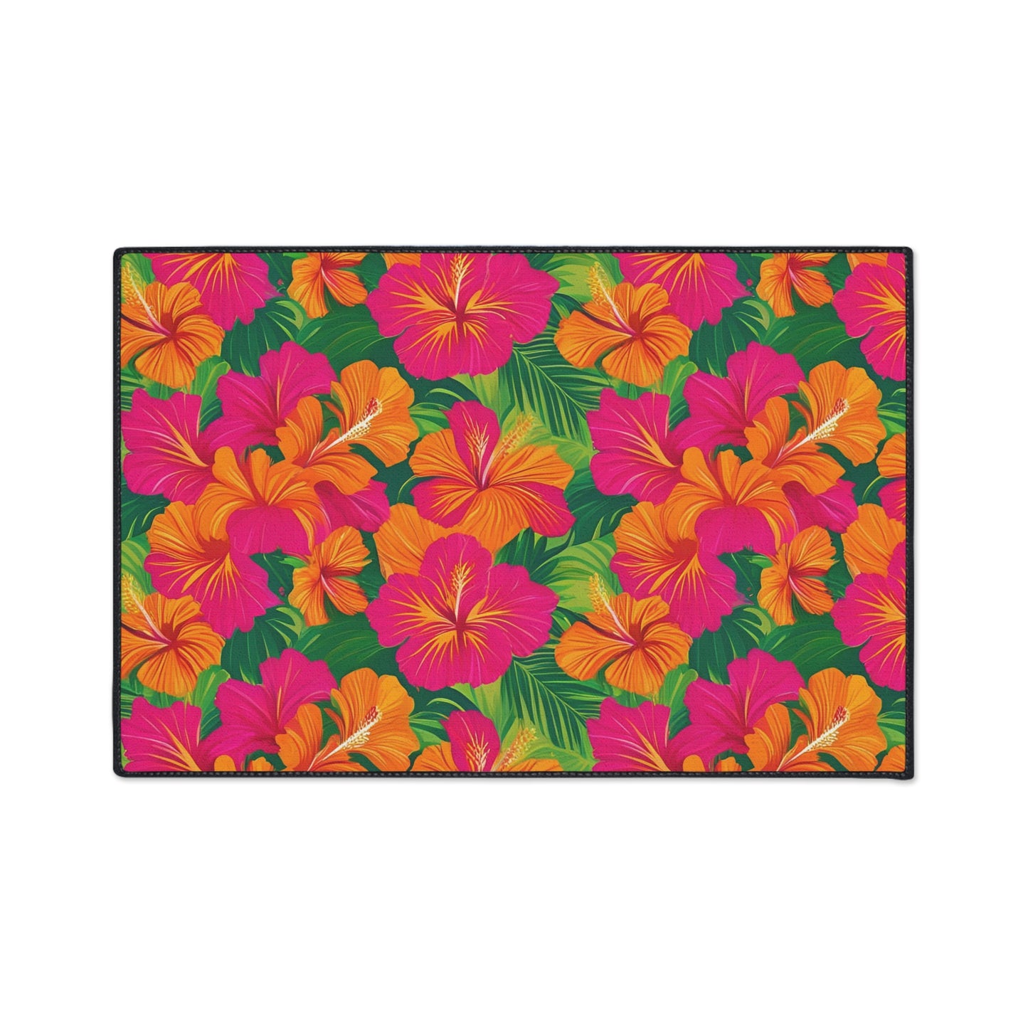 Decorative Heavy Duty Non-Slip Floor Mat Stylish Design Perfect for Entryway Kitchen Décor Beachy Hawaiian Rug Tropical Bathroom Floor