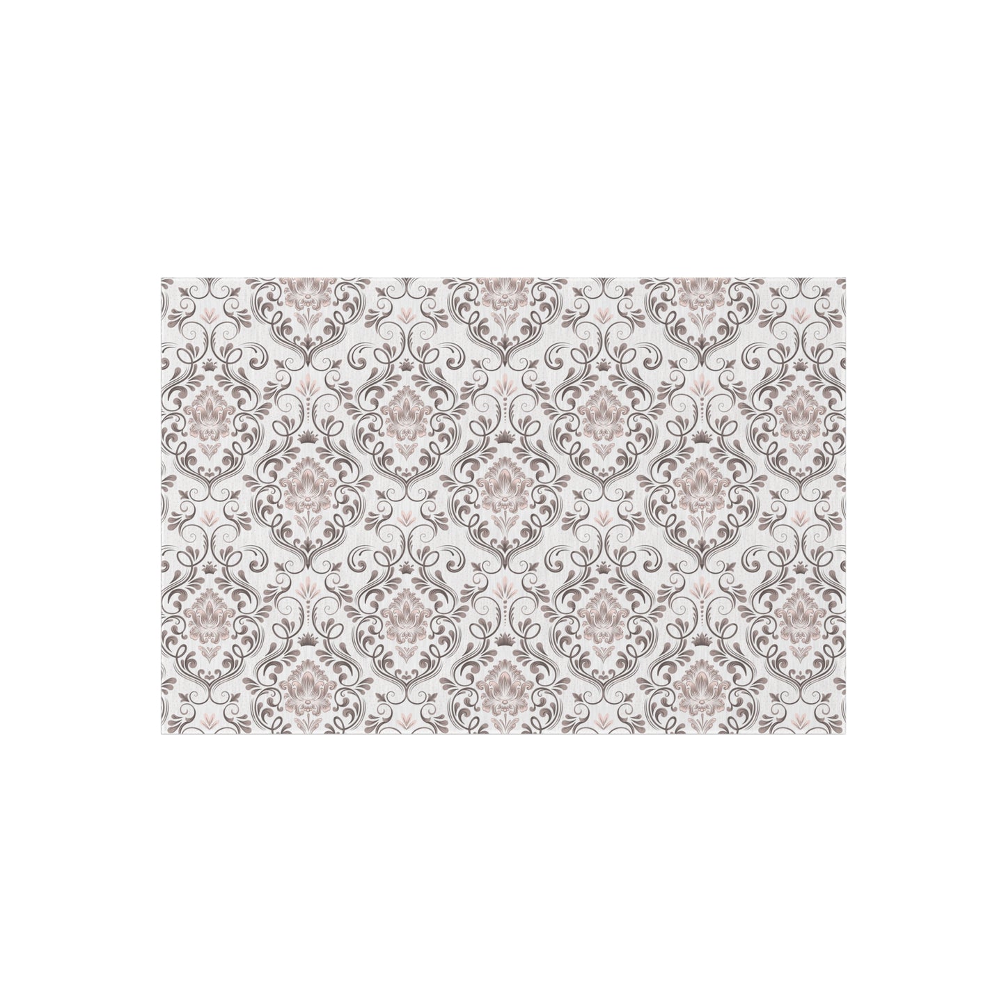 Chenille Print Pattern Outdoor Rug with No-Skid Backing Cozy Outdoor Carpet Patio Decor Gazebo Rug Pool Area Decor Outdoor Kitchen Carpet