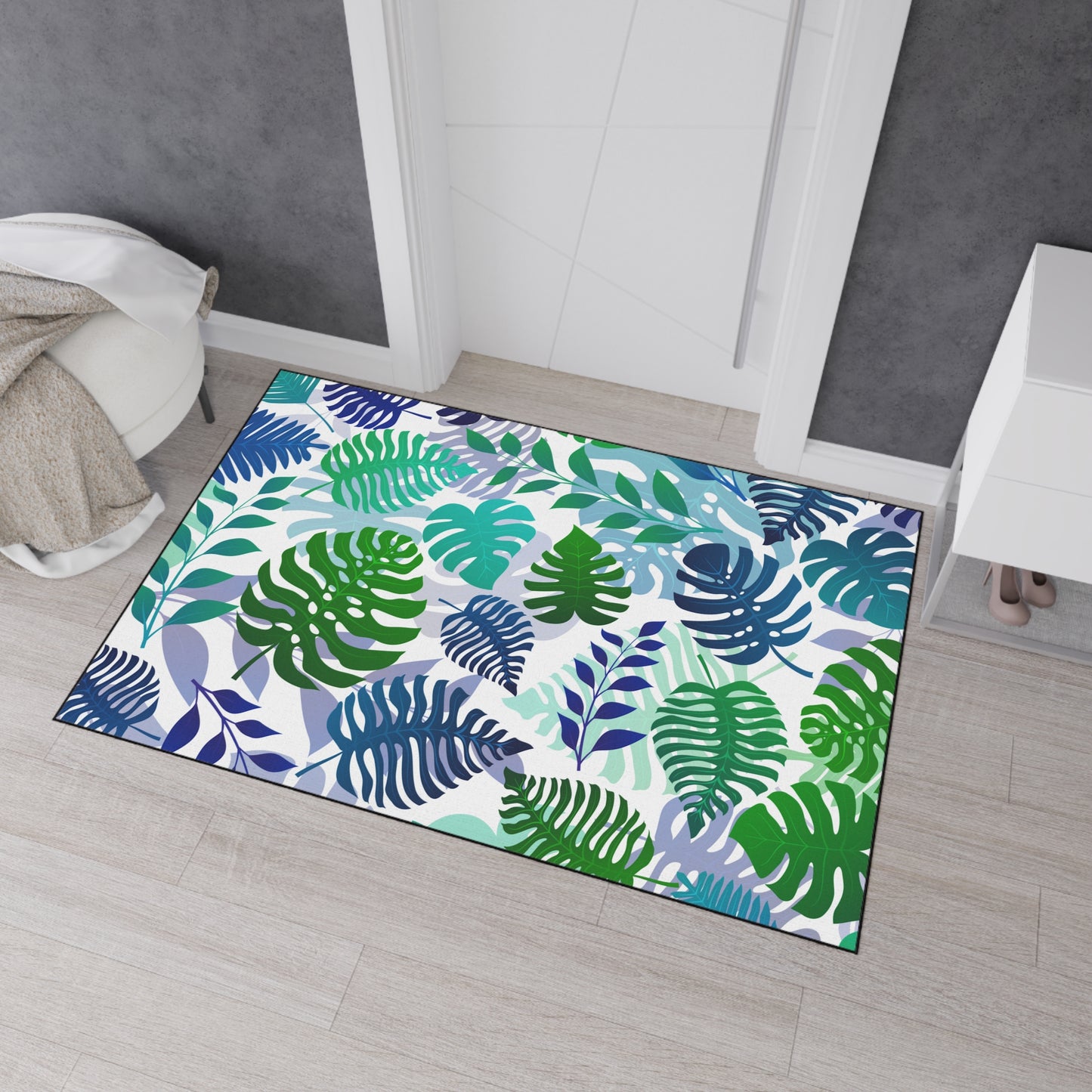 Decorative Heavy Duty Non-Slip Floor Mat Stylish Design Perfect for Entryway Kitchen Décor Beachy Hawaiian Rug Tropical Bathroom Floor