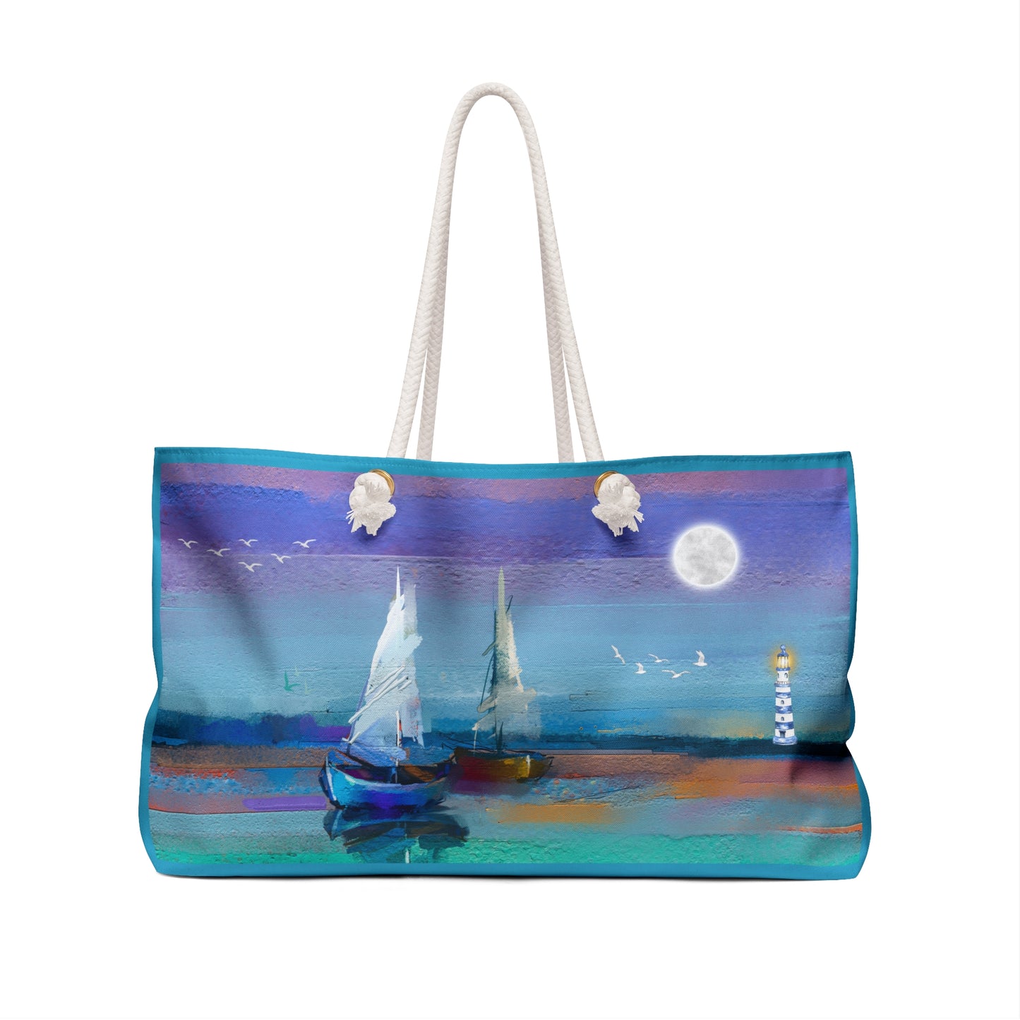 Sailboats Weekender Tote Bag | Beach Bag | Tote Bag | Shopping Bag | Lighthouse | Boating |