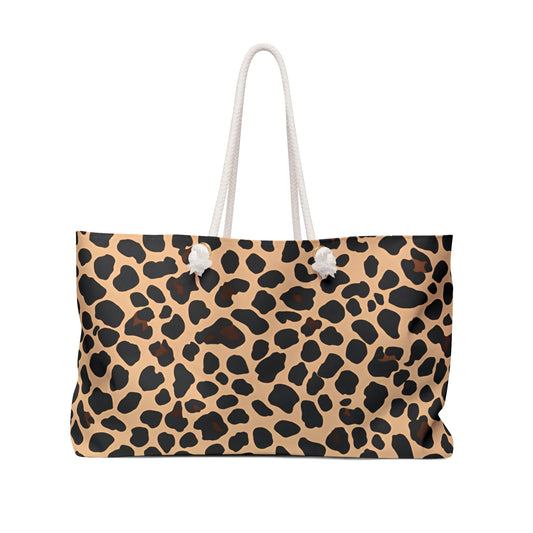 Leopard Print Tote Bag | Beach Bag | Shopping Bag | Boho | Cottage Core | Cats | Animal Lover | Cheetah | Cougar |