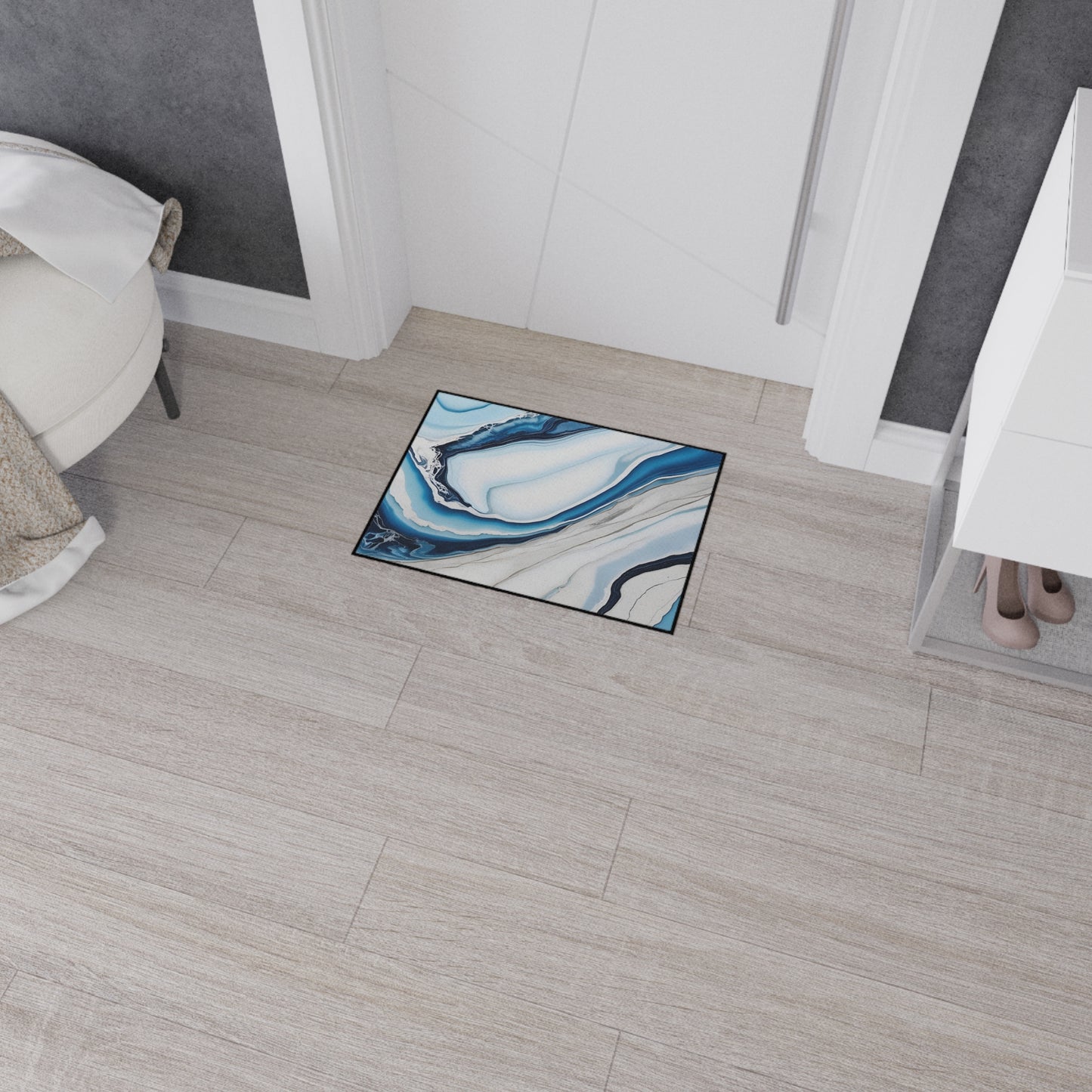 Decorative Heavy Duty Non-Slip Floor Mat Stylish Design Perfect for Entryway Kitchen Décor Garage Rug Coffee Bar Bathroom Floor Door Mat