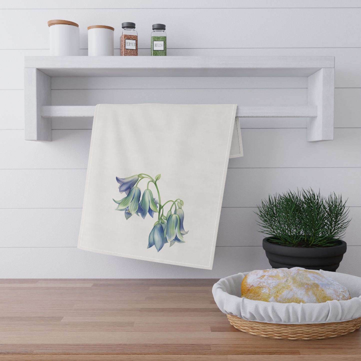 Floral Pastel Kitchen Tea Towel Durable Hand Towel Gift for Flower Lover Whimsical Home Decor Decorative Kitchen Cotton Twill