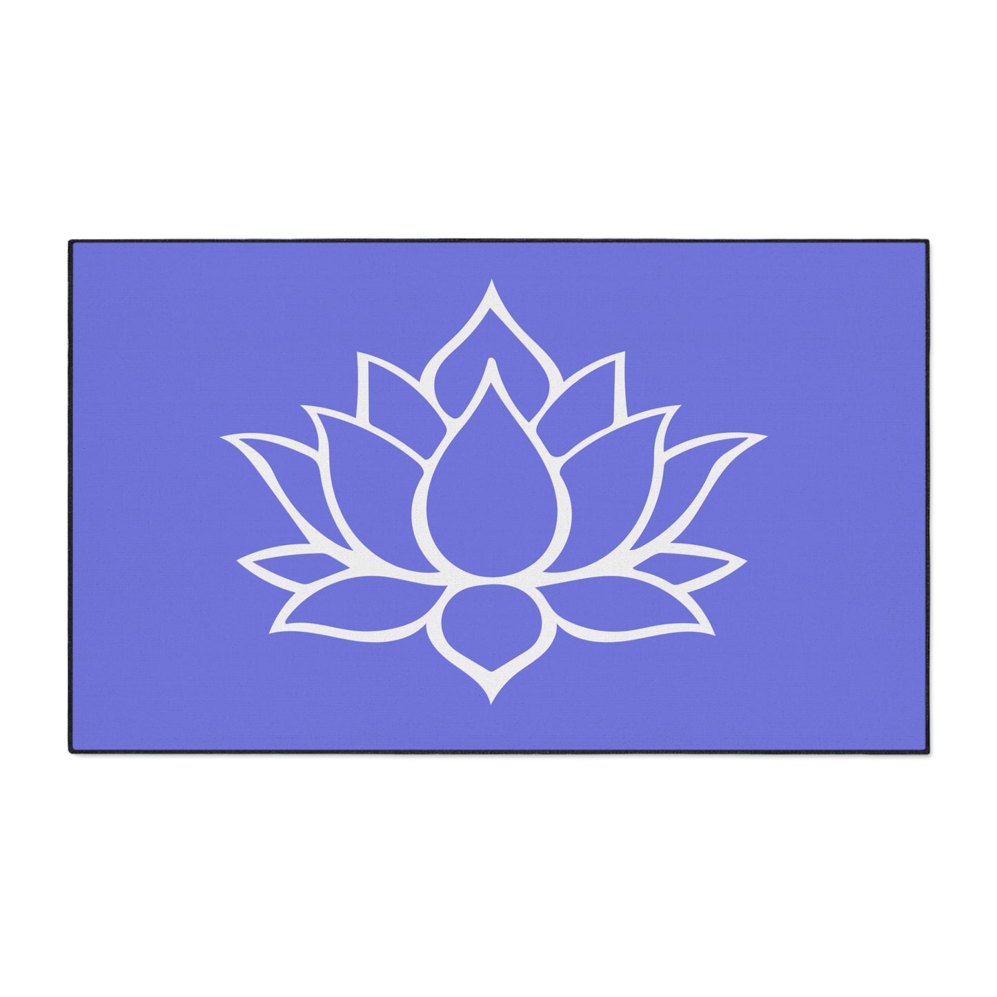 Decorative Heavy Duty Non-Slip Floor Mat Stylish Design Perfect for Entryway Kitchen Décor Lotus Blossom Floral Design Rug Bath Mat