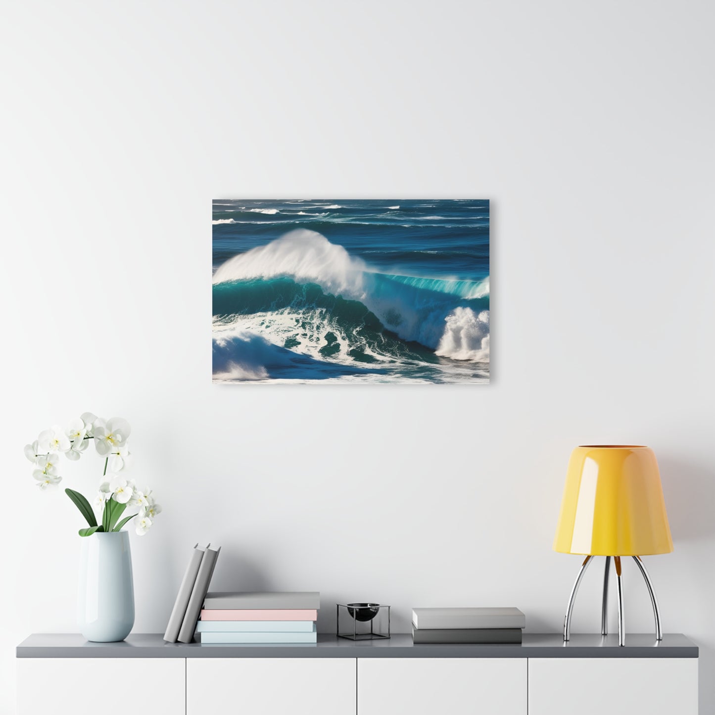 Large Ocean Waves Acrylic Print with French Cleat Sea Life Wall Art Outdoors Gift Beachy Nature Relaxing Artwork Modern Home Decor