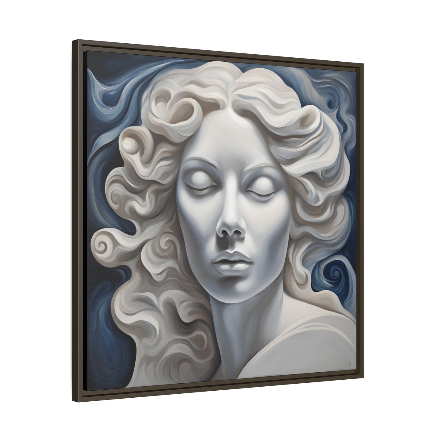 Modern Abstract Woman's Face Design Unique Framed Print Canvas Wall Decor Gift 3 frame colors to chose from