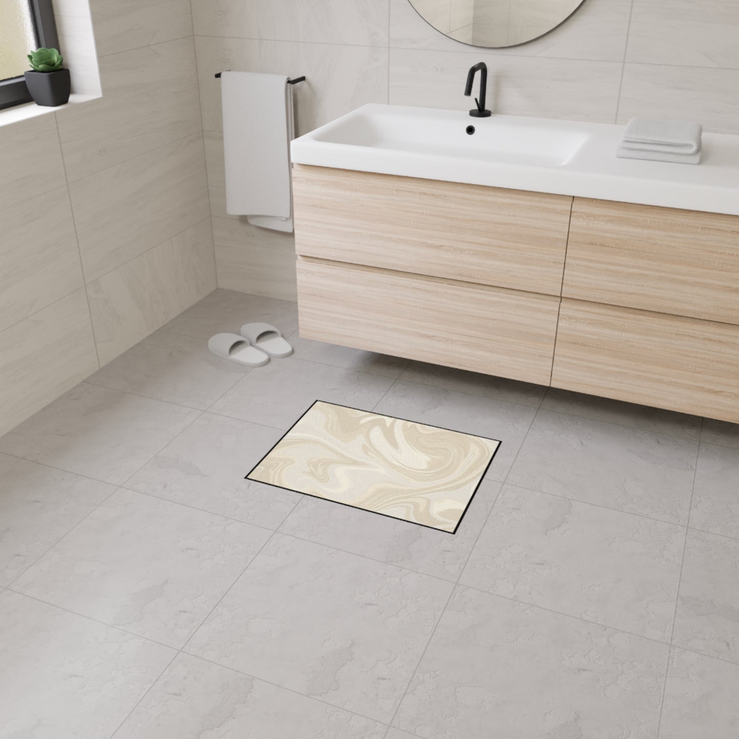 Decorative Heavy Duty Non-Slip Floor Mat Stylish Design Perfect for Entryway Kitchen Décor Garage Rug Coffee Bar Bathroom Floor Door Mat