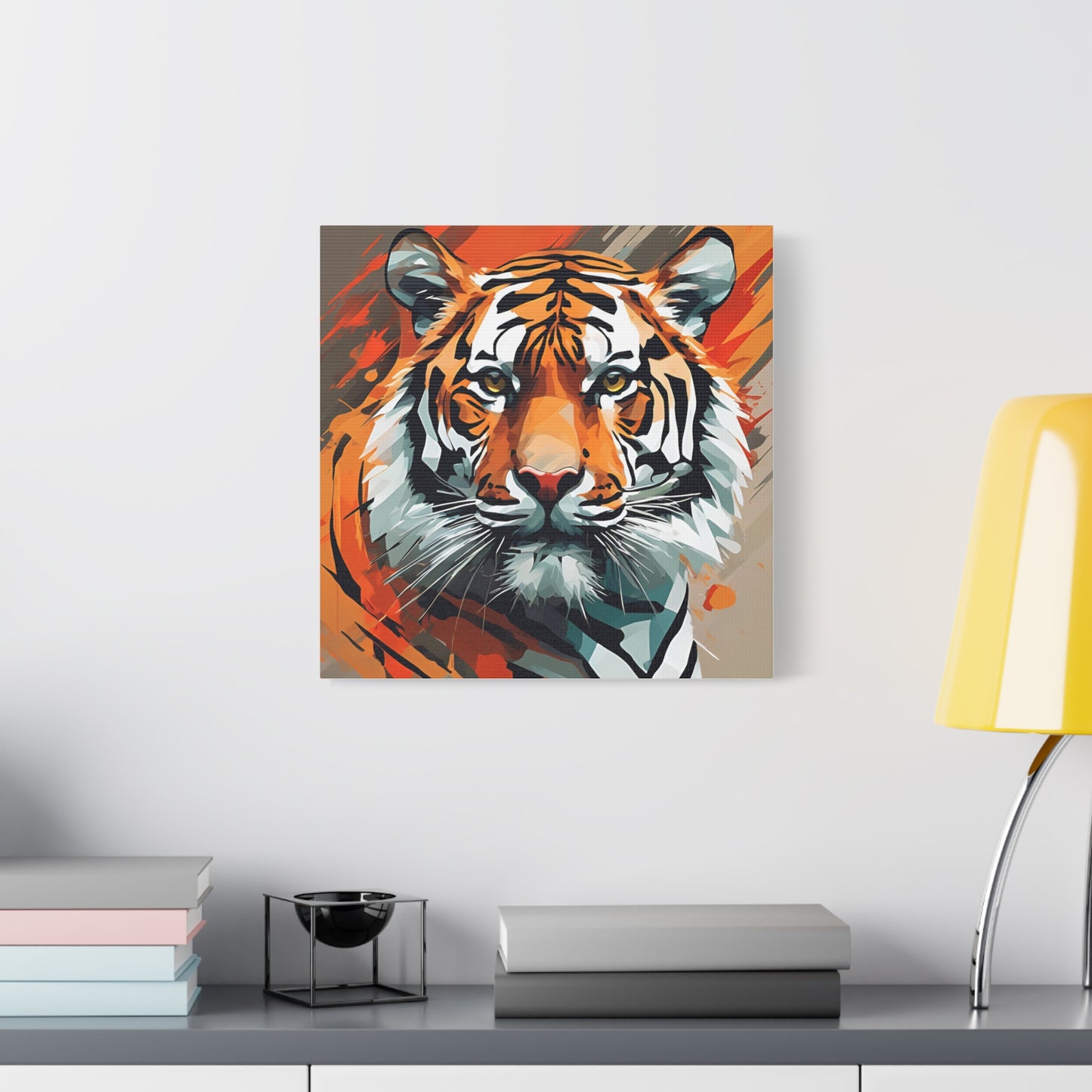 Tiger Print Wall Art | Matte Canvas, Stretched, 1.25" | Modern Art | Animal Lover | Big Cats |