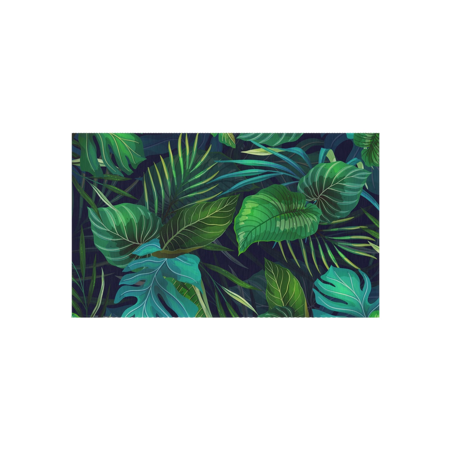 Tropical Chenille Outdoor Rug with No-Skid Backing Cozy Outdoor Carpet Patio Decor Hawaiian Floral Beachy Gazebo Rug Pool Area Decor