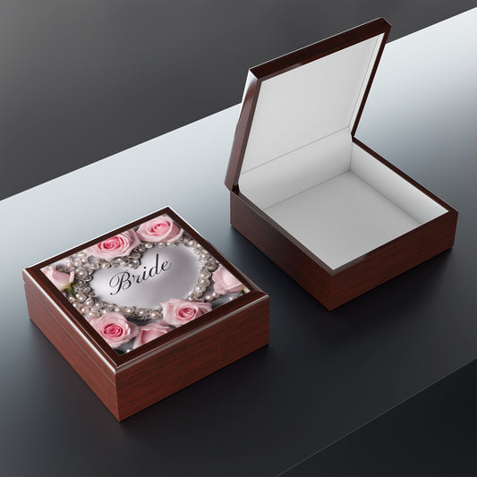 Bridal Jewelry Box Gift Unique Art Print Floral Trinket Box Bedroom Dresser Decor Vanity Wedding Gift Box - 3 colors to choose from