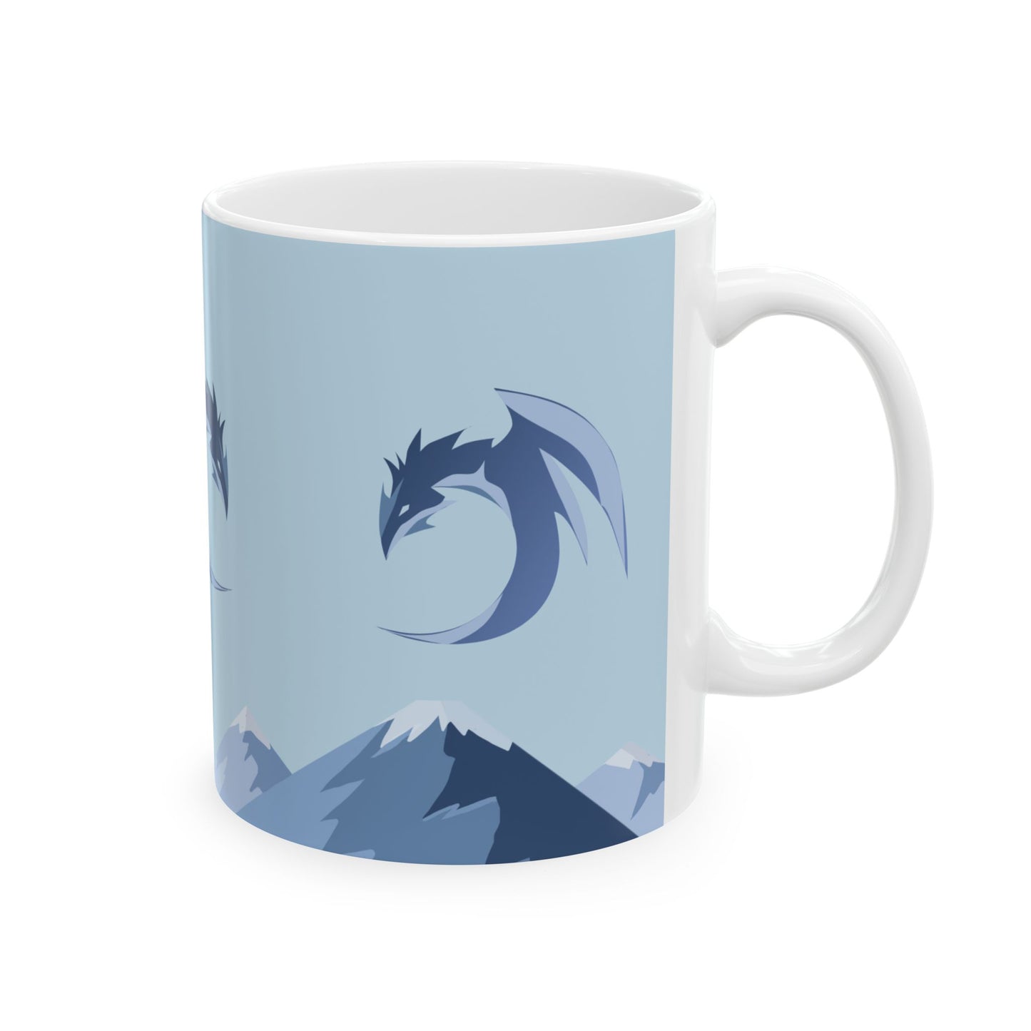 Anime Dragon on Mountain Mug Gamer Gift Mug Dragon Lover Gift