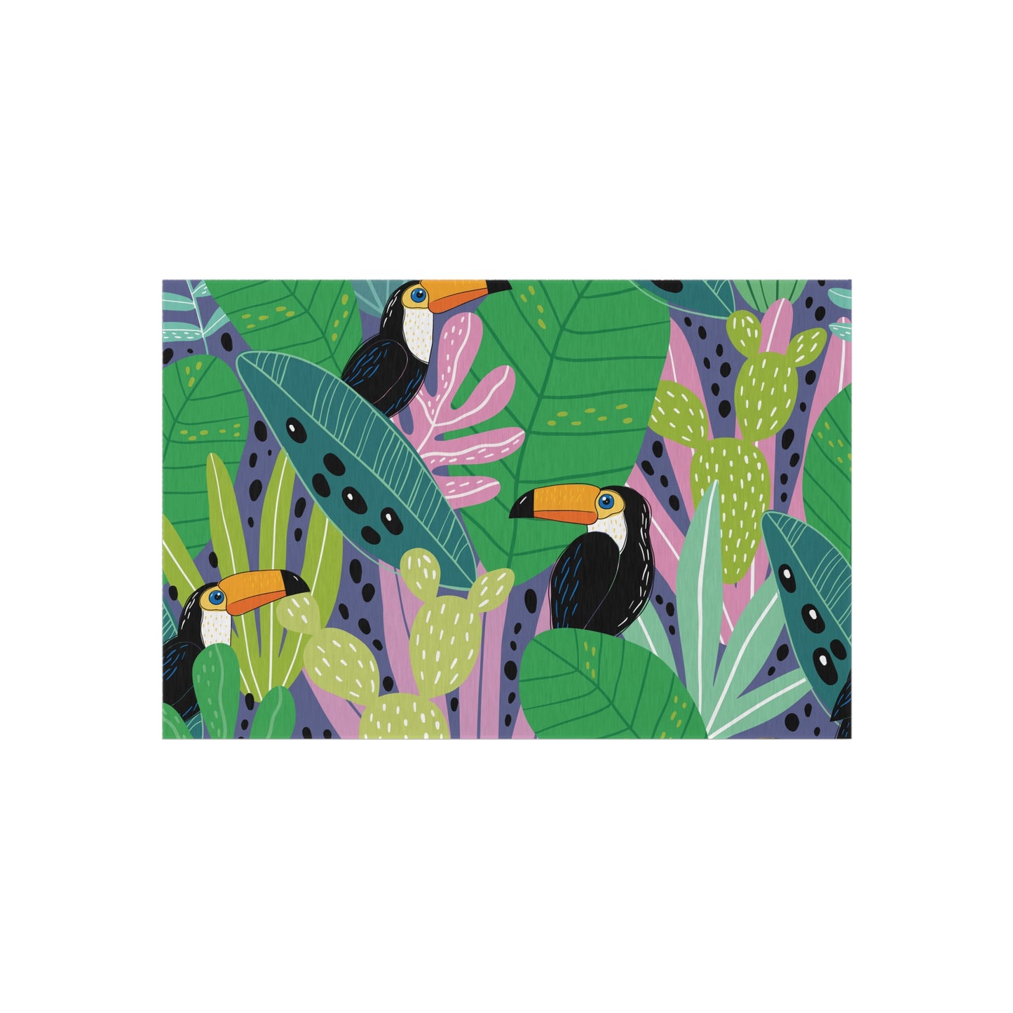 Tropical Chenille Outdoor Rug with No-Skid Backing Cozy Outdoor Carpet Patio Decor Gazebo Rug Pool Area Decor Outdoor Kitchen Carpet