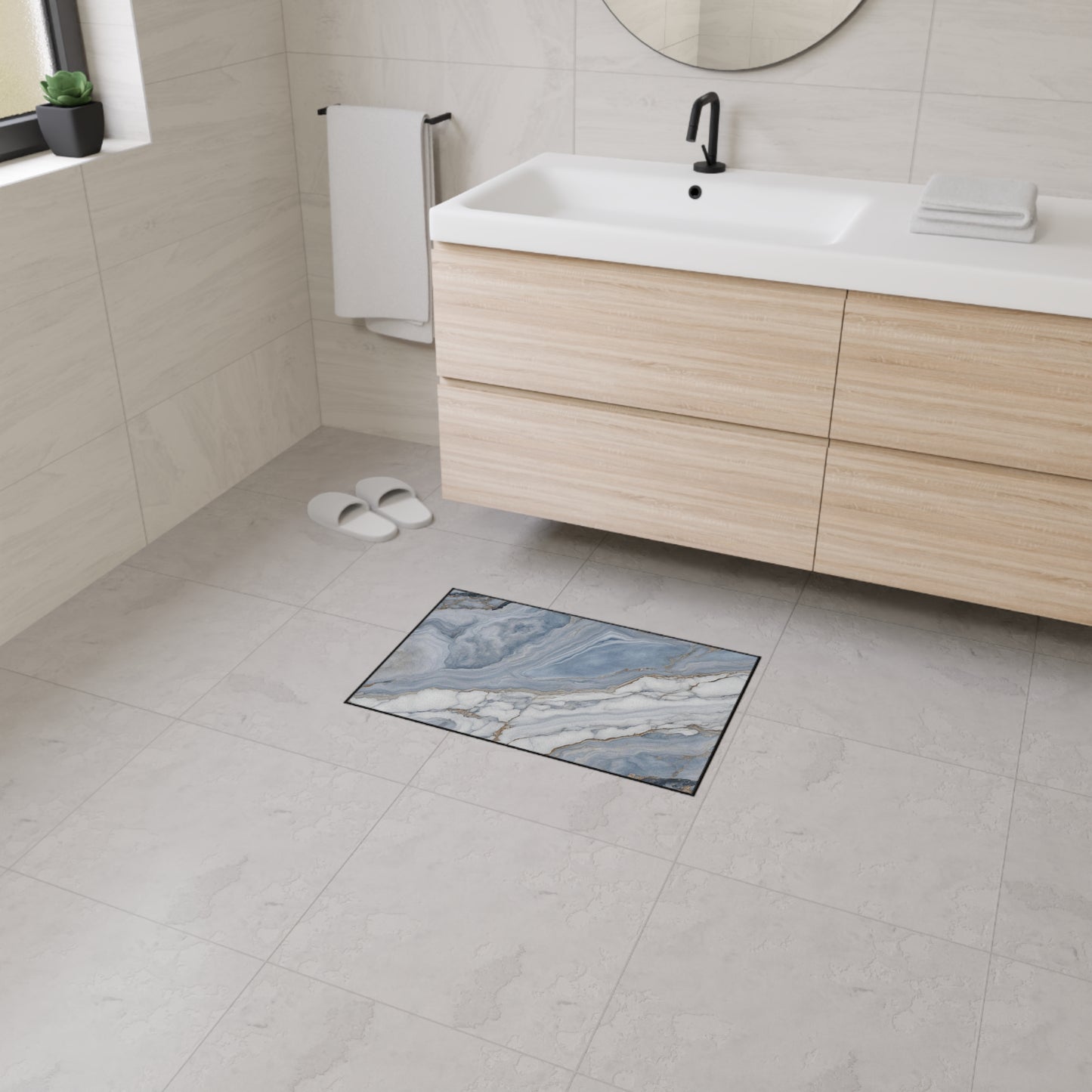 Decorative Heavy Duty Non-Slip Floor Mat Stylish Design Perfect for Entryway Kitchen Décor Garage Rug Coffee Bar Bathroom Floor Door Mat