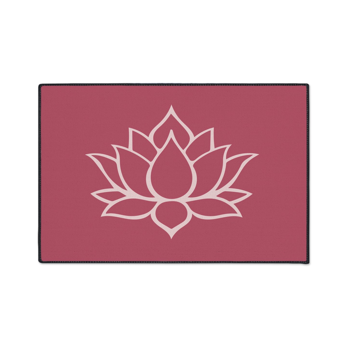 Decorative Heavy Duty Non-Slip Floor Mat Stylish Design Perfect for Entryway Kitchen Décor Lotus Blossom Floral Design Rug Bath Mat