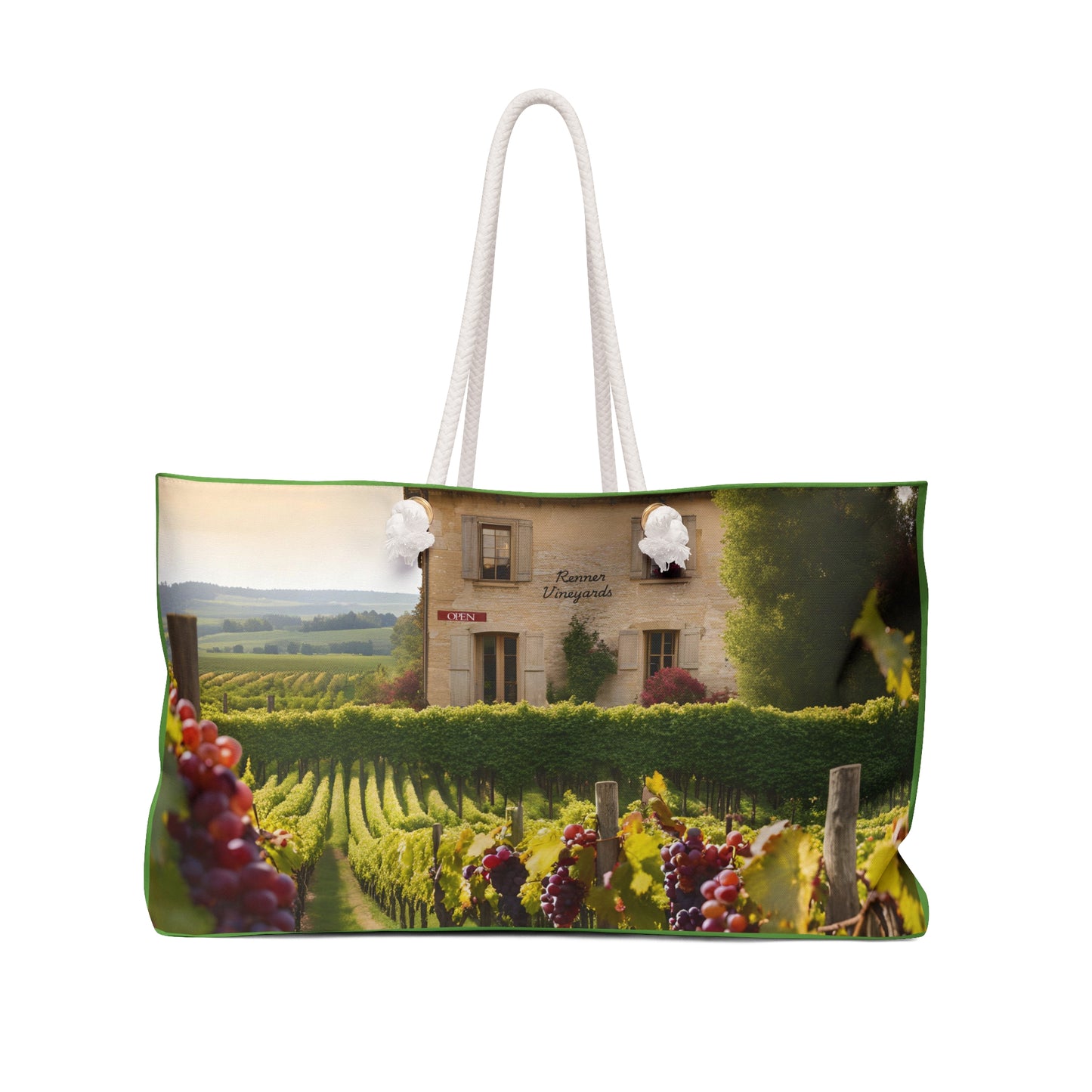 Vineyard Weekender Tote Bag | Beach Bag | Tote Bag | Shopping Bag | Wine Lover Gift |