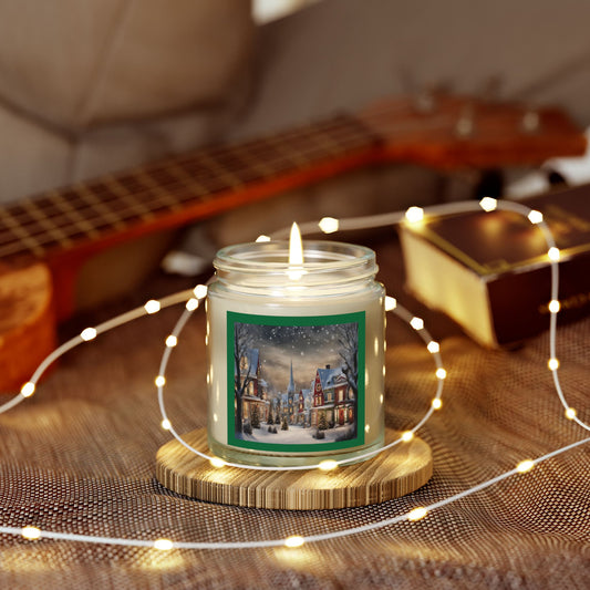 Christmas Scented Candles Holiday Winter Candle Gift Mason Jar Candle Coconut Apricot Wax (4oz, 9oz)