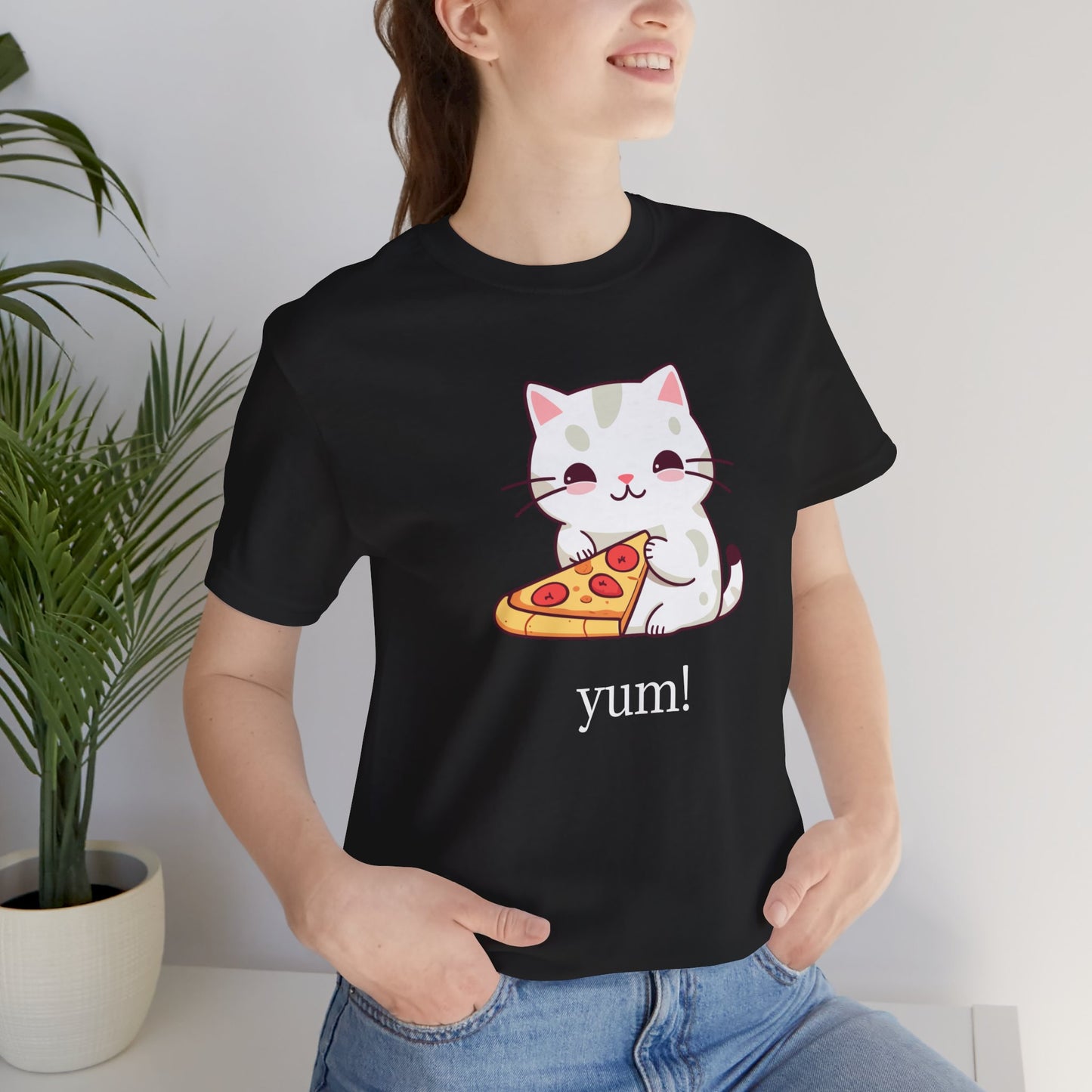 Cat eating pizza T-Shirt | Culinary | Foodie | Home Cook | Unisex | Funny | Animated