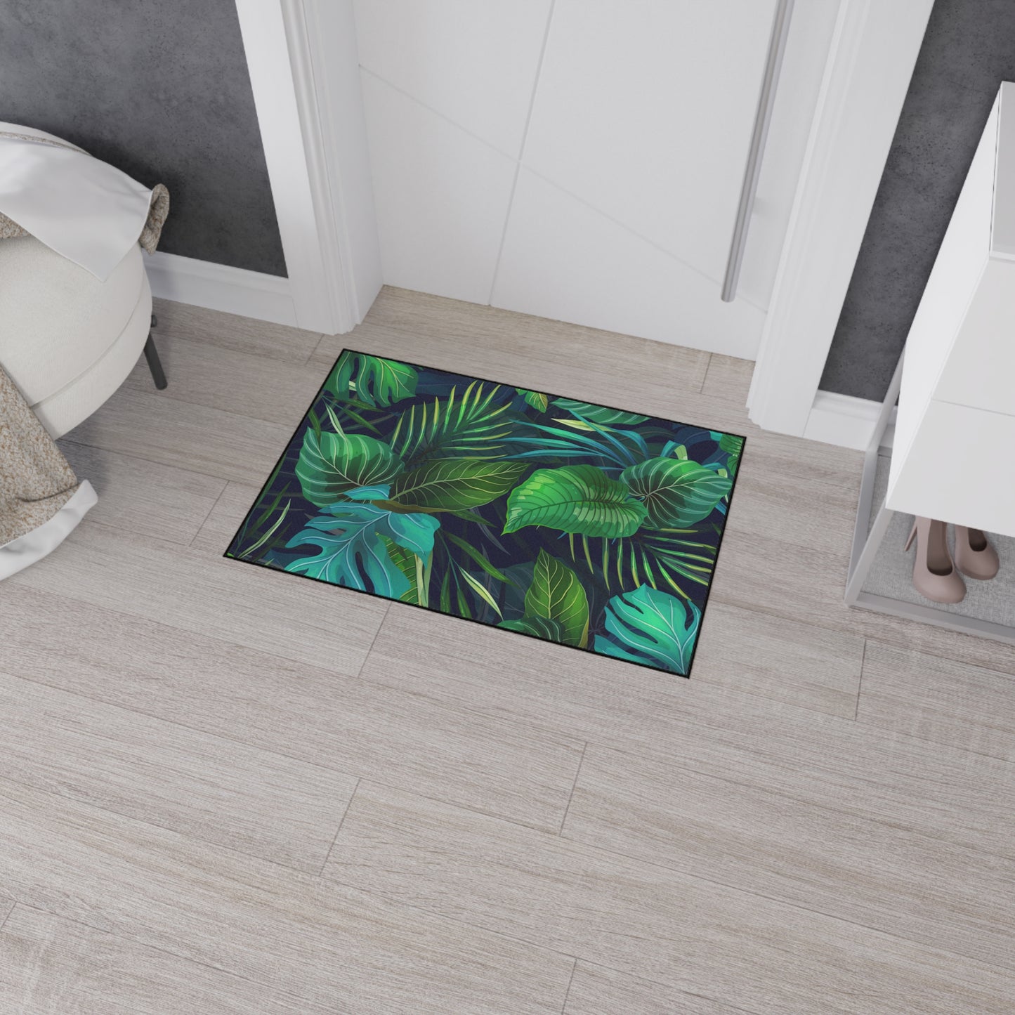 Decorative Heavy Duty Non-Slip Floor Mat Stylish Design Perfect for Entryway Kitchen Décor Beachy Hawaiian Rug Tropical Bathroom Floor