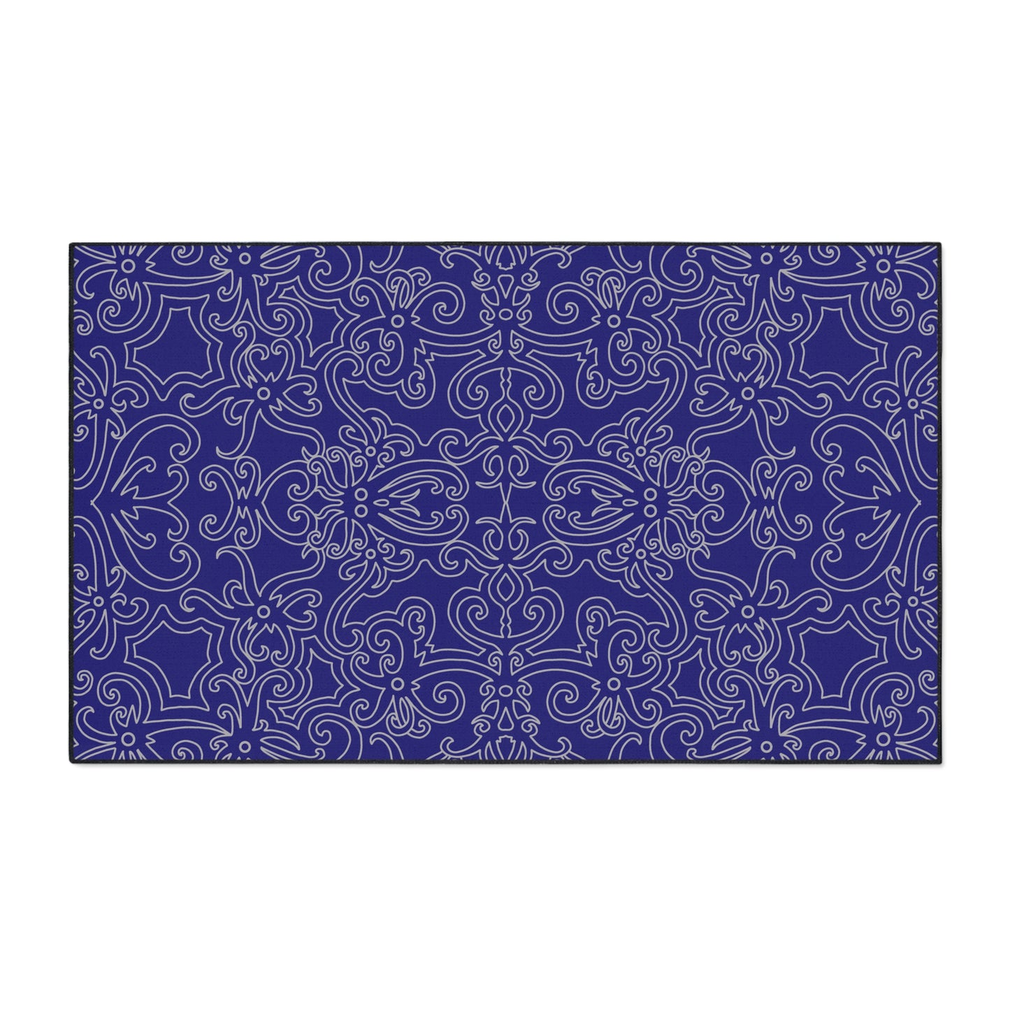 Decorative Heavy Duty Non-Slip Floor Mat Stylish Design Perfect for Entryway Kitchen Décor Marble Agate Design Blue Rug Bathroom Mat