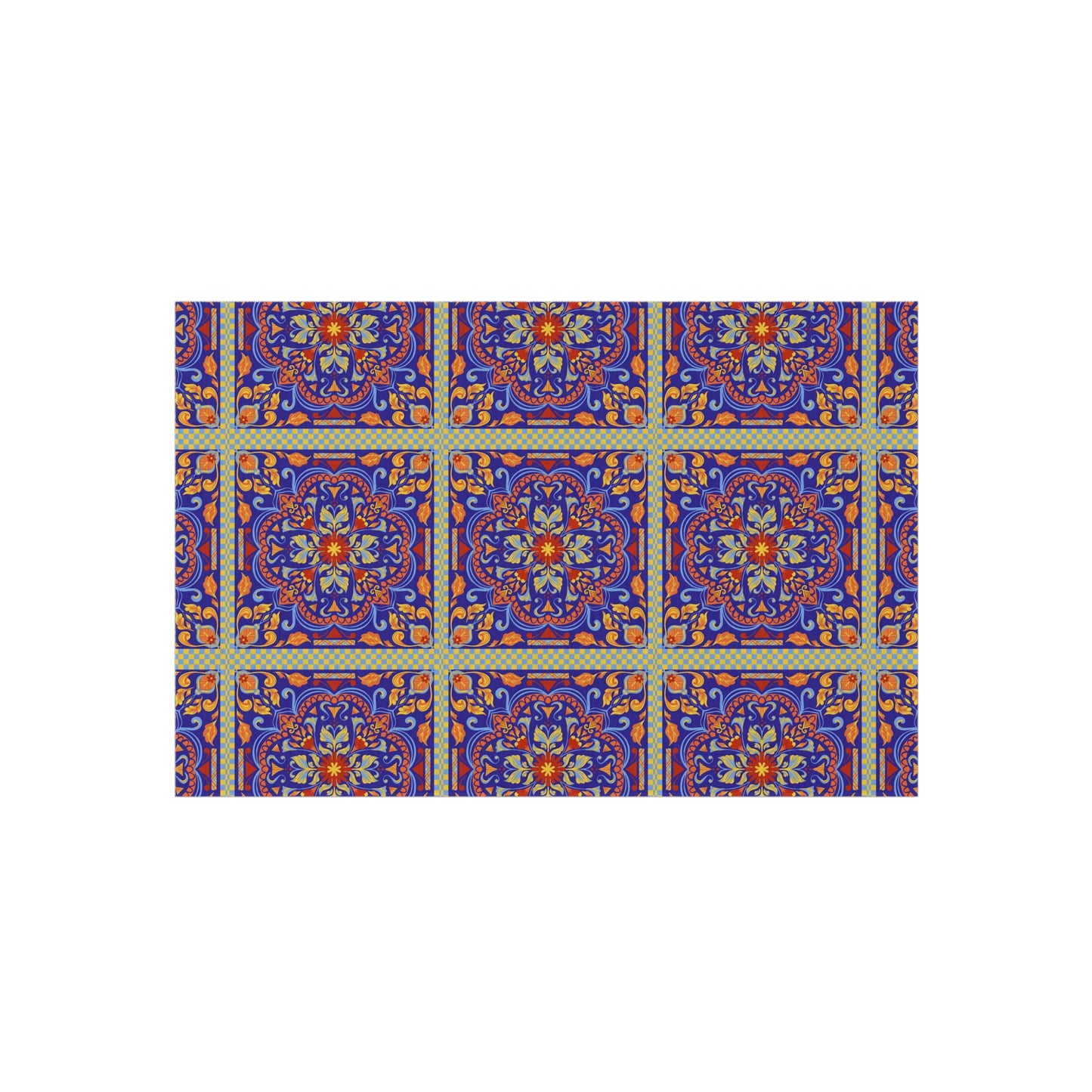 Chenille Print Pattern Outdoor Rug with No-Skid Backing Cozy Outdoor Carpet Patio Decor Gazebo Rug Pool Area Decor Outdoor Kitchen Carpet