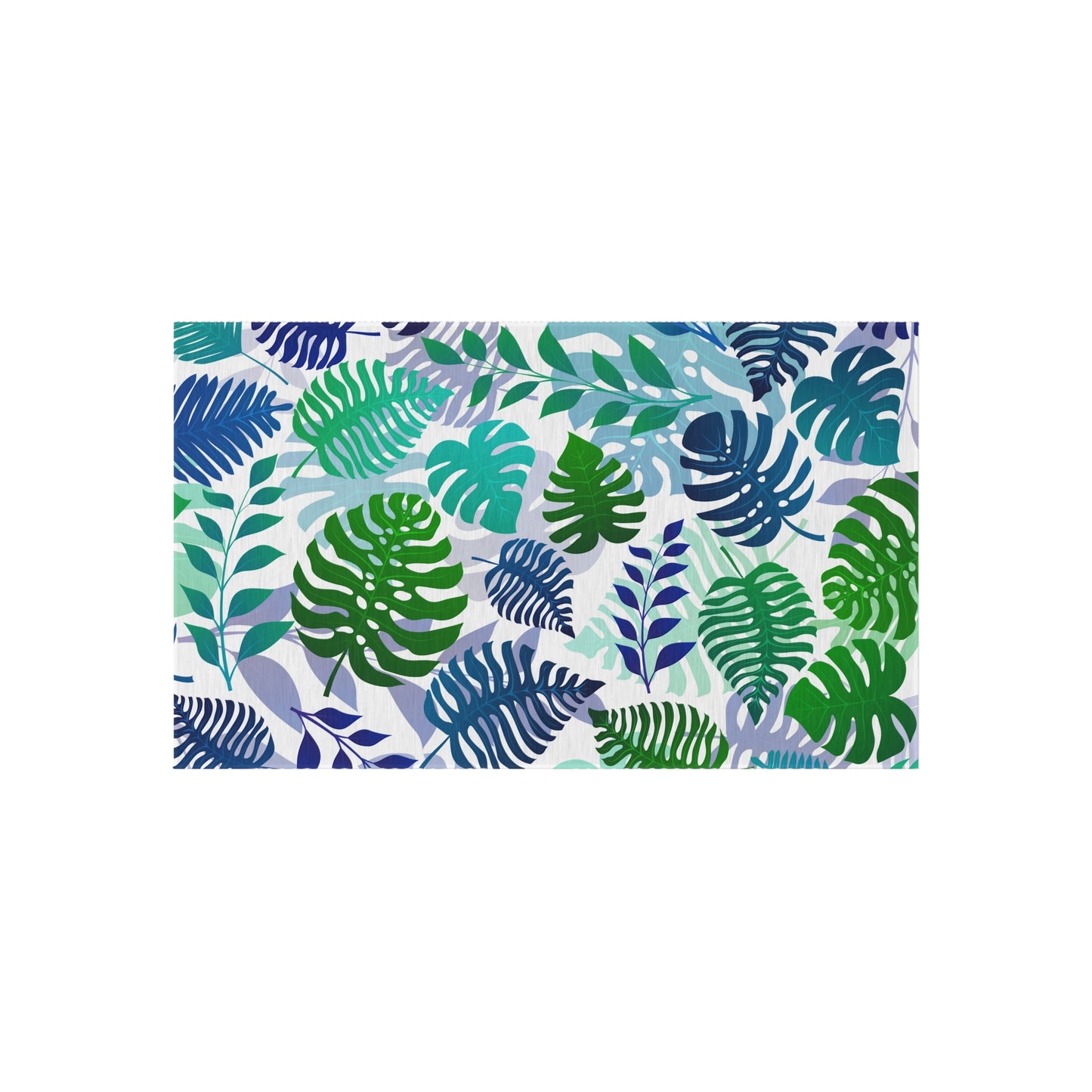 Tropical Chenille Outdoor Rug with No-Skid Backing Cozy Outdoor Carpet Patio Decor Hawaiian Floral Beachy Gazebo Rug Pool Area Decor