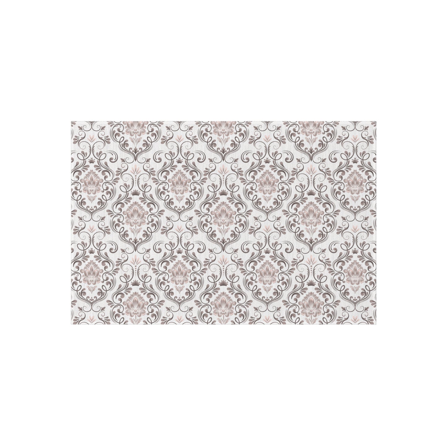 Chenille Print Pattern Outdoor Rug with No-Skid Backing Cozy Outdoor Carpet Patio Decor Gazebo Rug Pool Area Decor Outdoor Kitchen Carpet