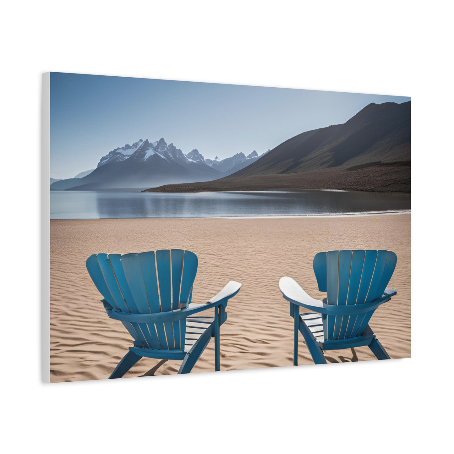 Beach and Mountains Print Wall Art | Matte Canvas, Stretched, 1.25" | Ocean | Nature | Tranquill |