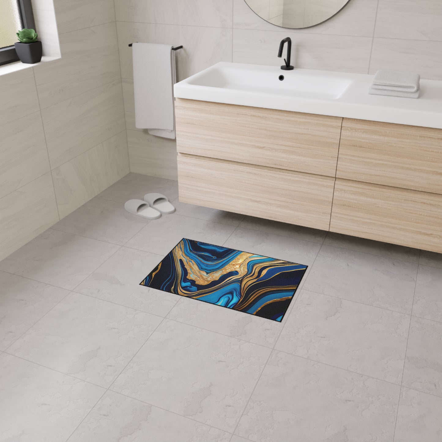 Decorative Heavy Duty Non-Slip Floor Mat Stylish Design Perfect for Entryway Kitchen Décor Garage Rug Coffee Bar Bathroom Floor Door Mat