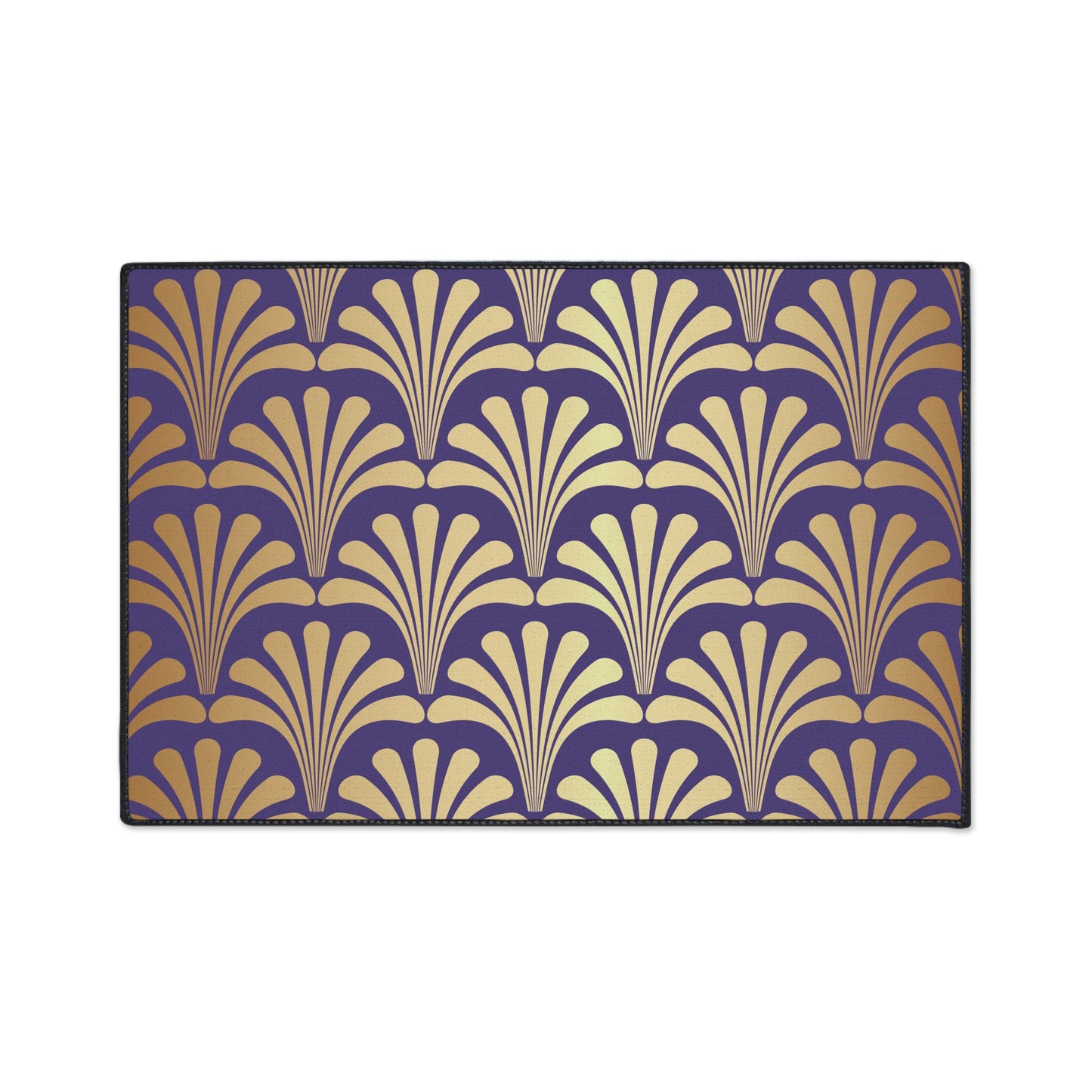 Decorative Heavy Duty Non-Slip Floor Mat Stylish Design Perfect for Entryway Kitchen Décor Purple Geometric Floral Design Rug Bathroom Mat