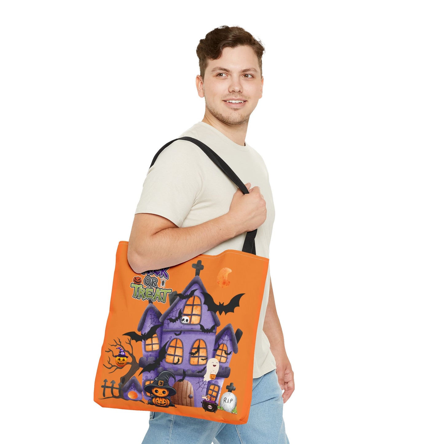 Halloween Tote Bag | Carryall | Grocery Bag | Shopping Bag | Pumpkin | Autumn | Trick or Treat | Candy Bag |