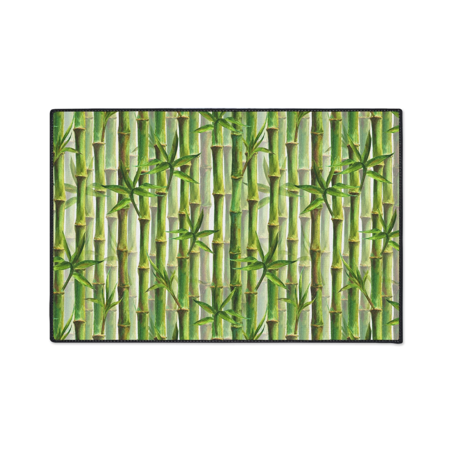 Decorative Heavy Duty Non-Slip Floor Mat Stylish Design Perfect for Entryway Kitchen Décor Beachy Rug Tropical Bamboo-look Bathroom Door Mat