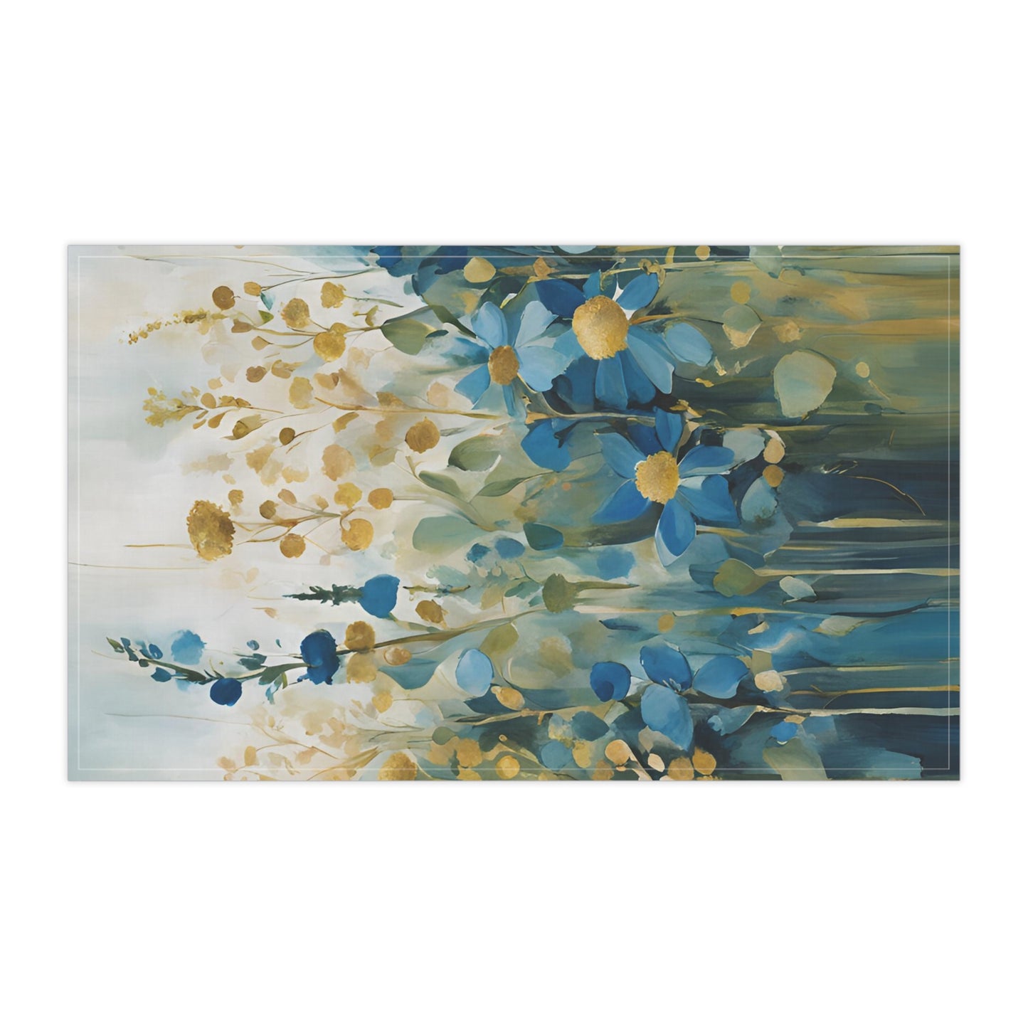 Floral Kitchen Tea Towel Pastel Dish Towel Durable Hand Towel Gift for Flower Lover Whimsical Home Decor Decorative Kitchen Cotton Twill