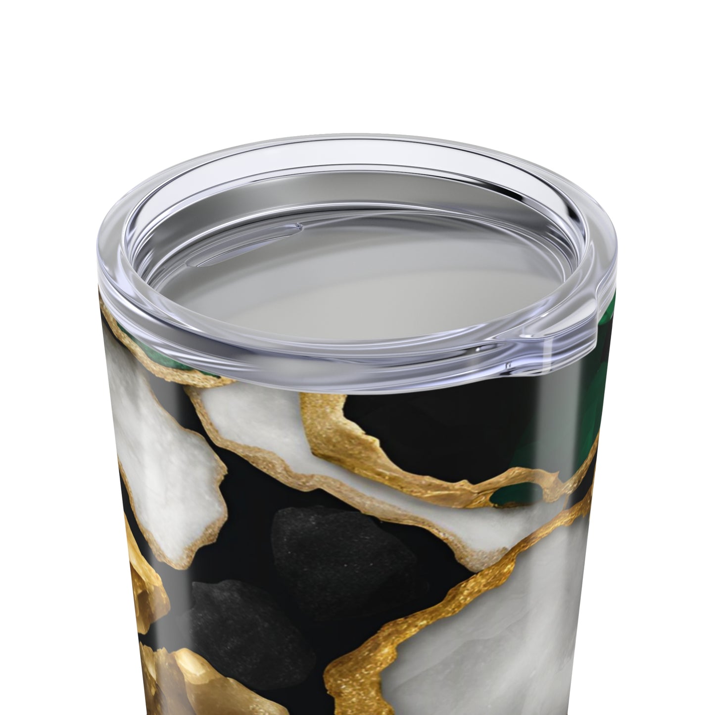 Green Amethyst Gemstone Crystal Geode Design 20 oz Tumbler Nature Lover Gift Geology Rock Lover Insulated Stainless Hot or Cold Tumbler