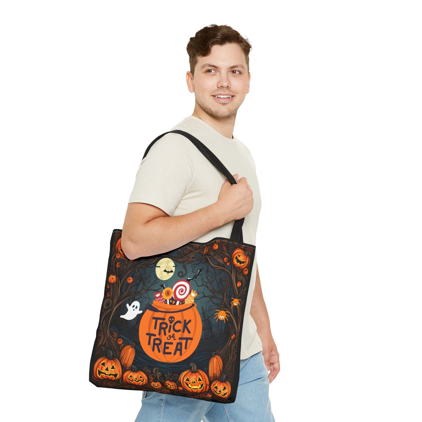 Halloween Tote Bag | Carryall | Grocery Bag | Shopping Bag | Pumpkin | Autumn | Trick or Treat | Candy Bag |