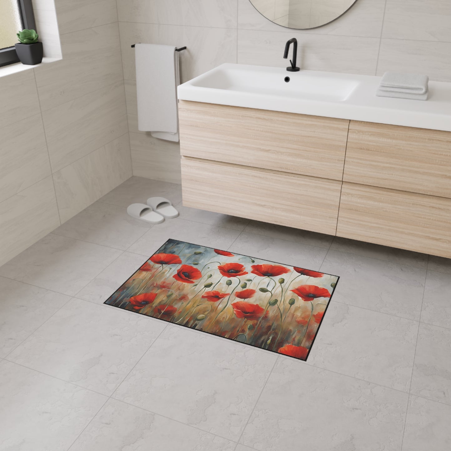 Decorative Heavy Duty Non-Slip Floor Mat Stylish Design Perfect for Entryway Kitchen Décor Garage Rug Coffee Bar Bathroom Floor Door Mat