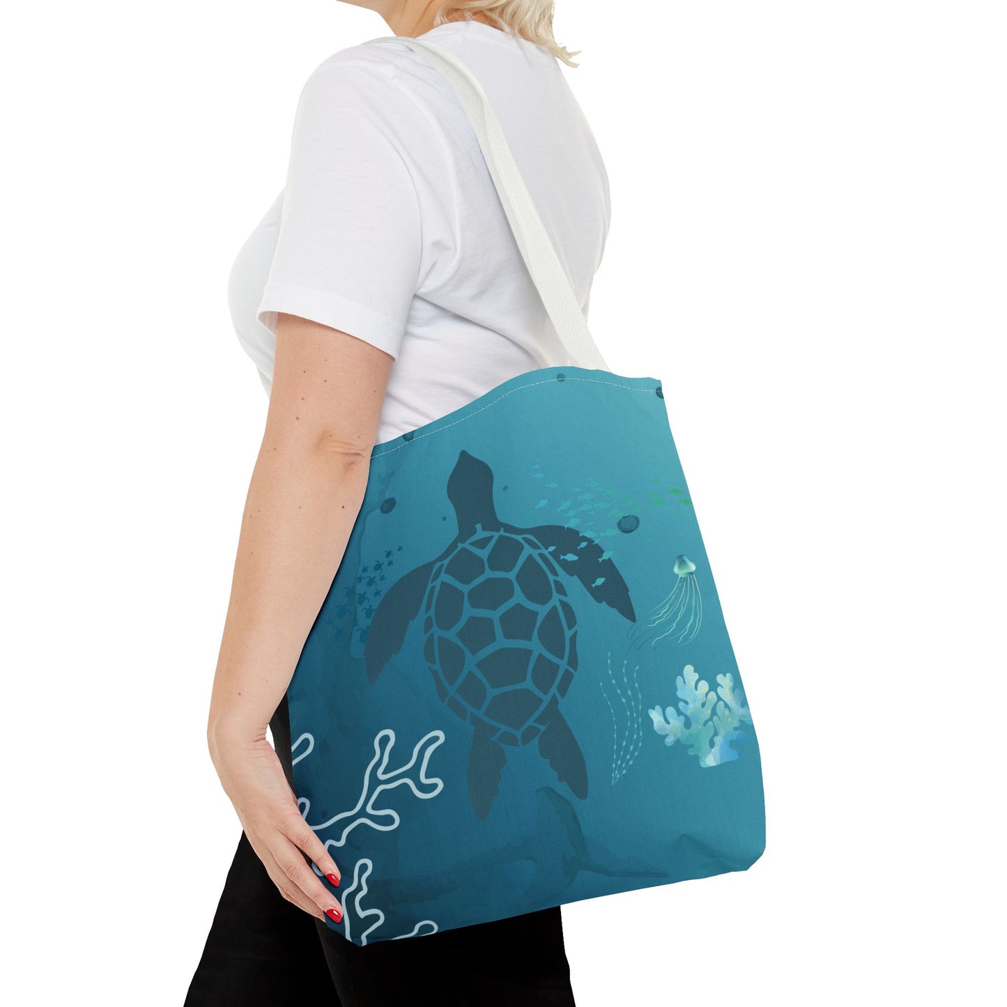 Sea Turtle Tote Bag | Carryall | Grocery Bag | Shopping Bag | Oceanic | Aquatic | Underwater |