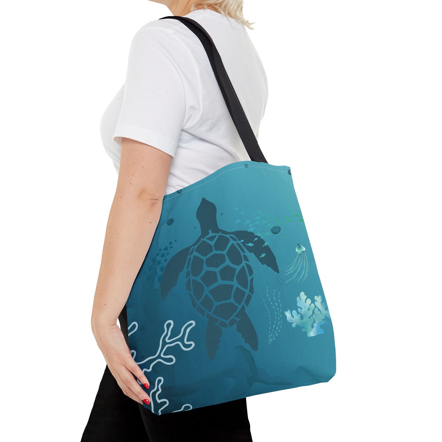 Sea Turtle Tote Bag | Carryall | Grocery Bag | Shopping Bag | Oceanic | Aquatic | Underwater |