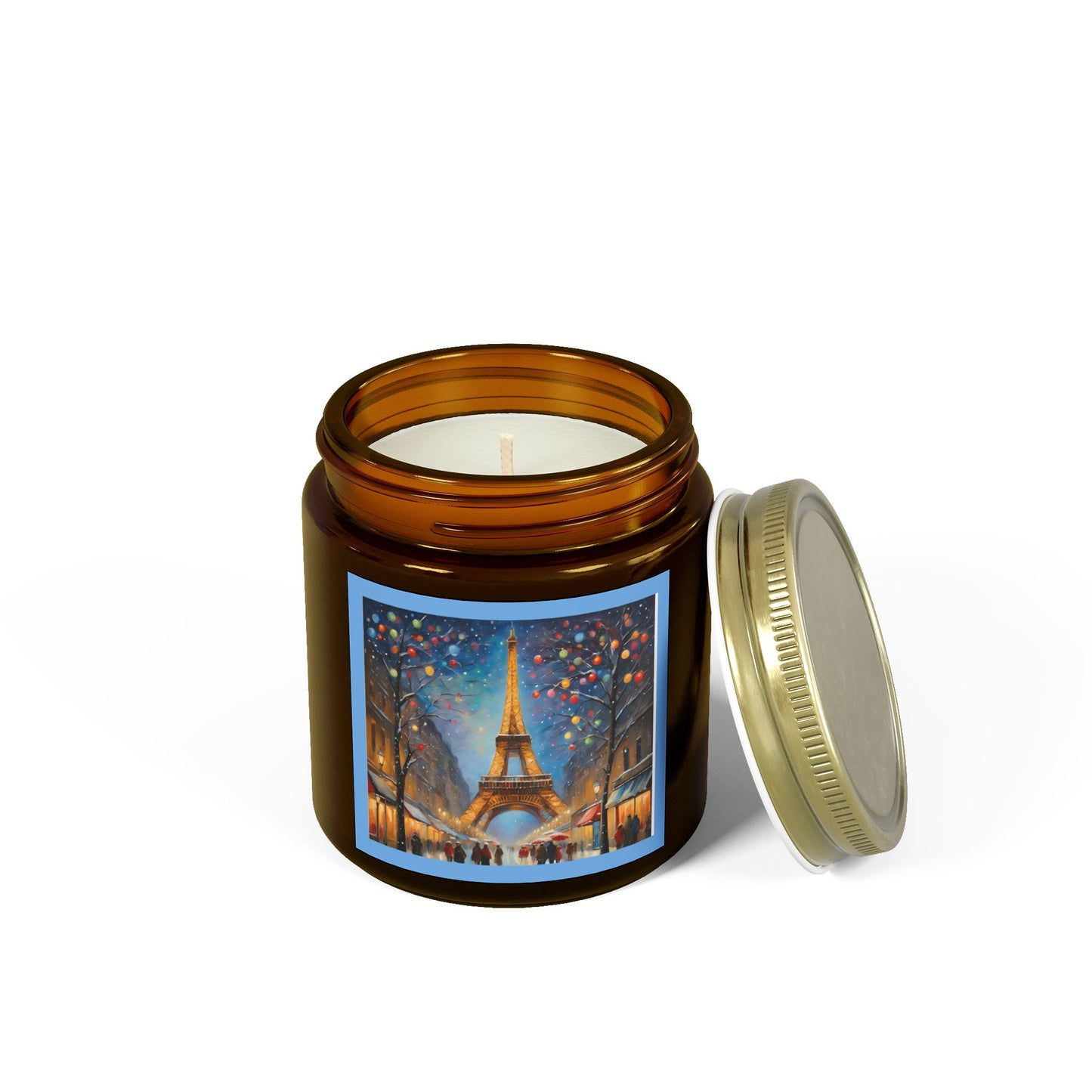 Joyeux Noel in Paris Christmas Scented Candles Holiday Winter Candle Gift Mason Jar Candle Coconut Apricot Wax (4oz, 9oz)