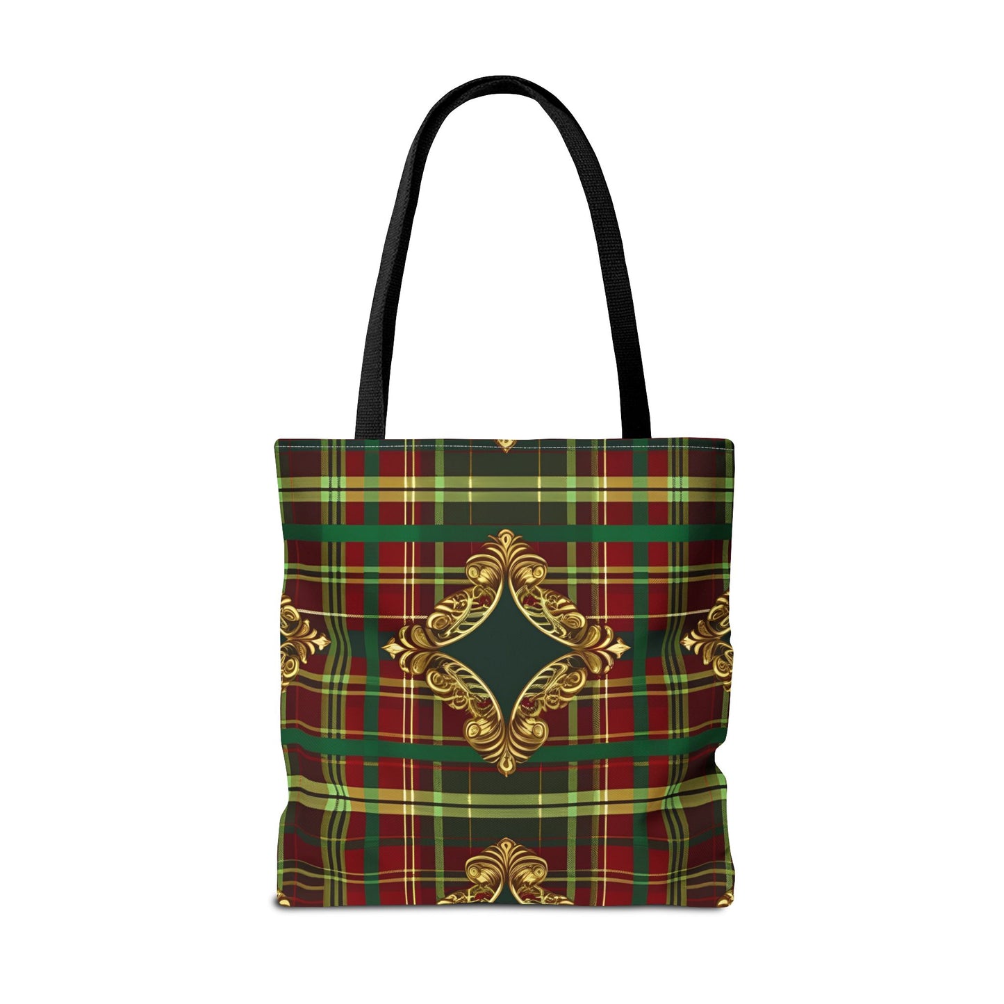 Christmas Tote Bag Holiday Cheer Gift Glam Winter Accessory Reusable Winter Plaid Tartan Shopping Bag Xmas Joy Gift Unisex Bag for Him Her