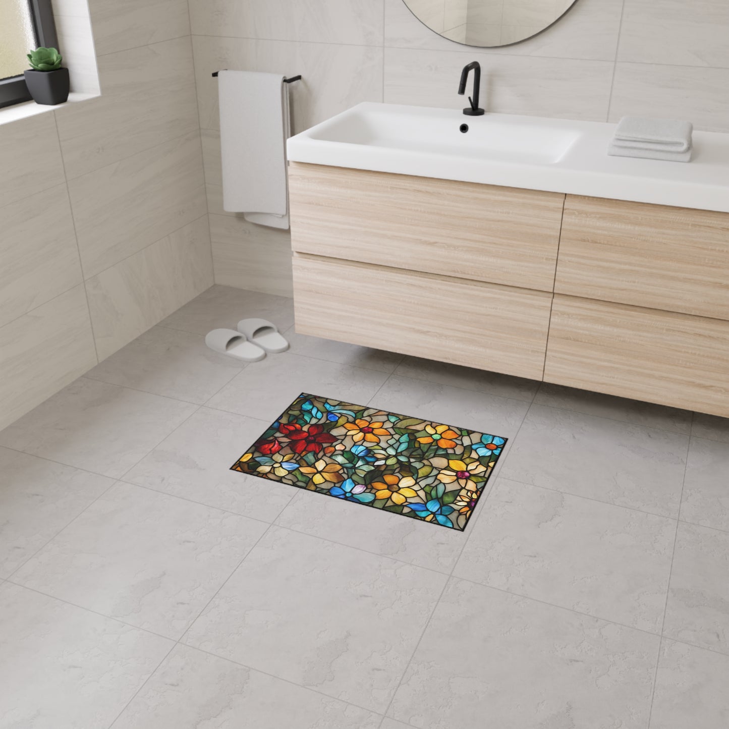 Decorative Heavy Duty Non-Slip Floor Mat Stylish Design Perfect for Entryway Kitchen Décor Garage Rug Coffee Bar Bathroom Floor Door Mat