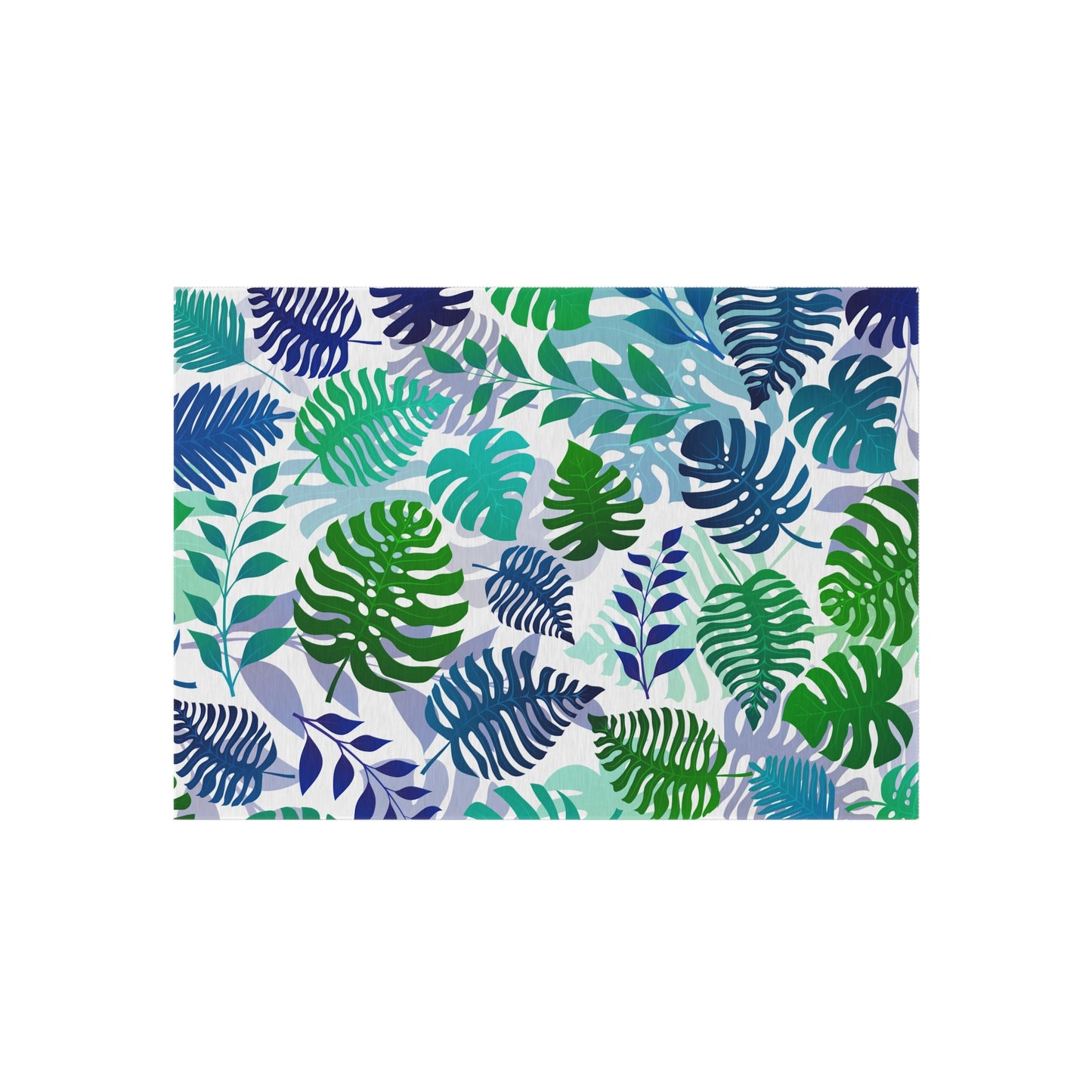 Tropical Chenille Outdoor Rug with No-Skid Backing Cozy Outdoor Carpet Patio Decor Hawaiian Floral Beachy Gazebo Rug Pool Area Decor