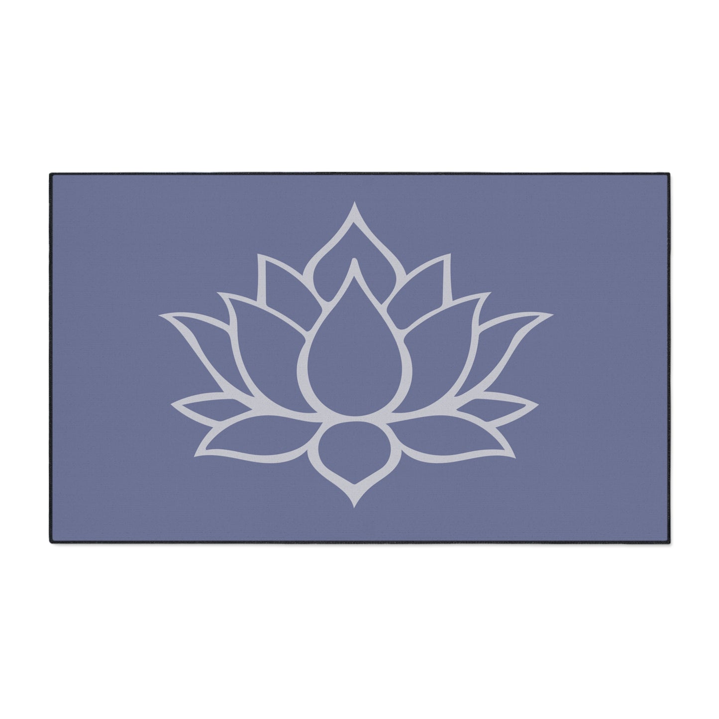 Decorative Heavy Duty Non-Slip Floor Mat Stylish Design Perfect for Entryway Kitchen Décor Grey Lotus Blossom Floral Design Rug Bathroom Mat