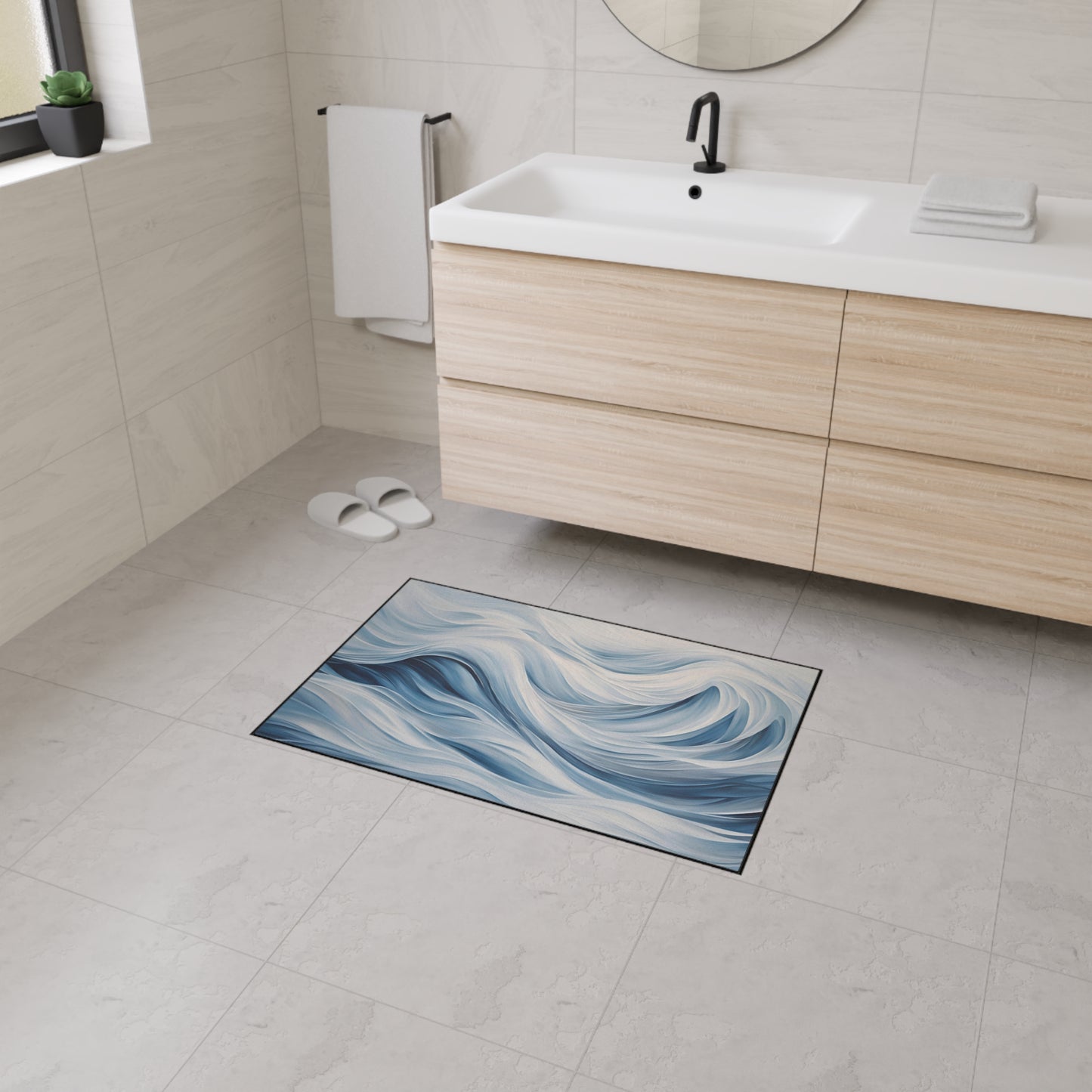 Decorative Heavy Duty Non-Slip Floor Mat Stylish Design Perfect for Entryway Kitchen Décor Garage Rug Coffee Bar Bathroom Floor Door Mat