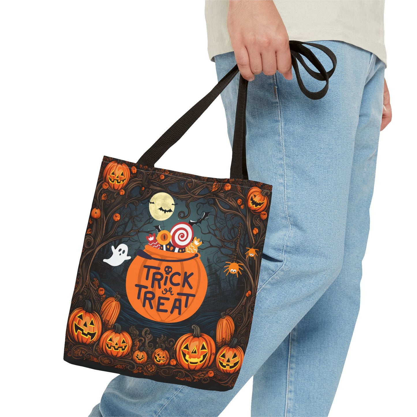 Halloween Tote Bag | Carryall | Grocery Bag | Shopping Bag | Pumpkin | Autumn | Trick or Treat | Candy Bag |