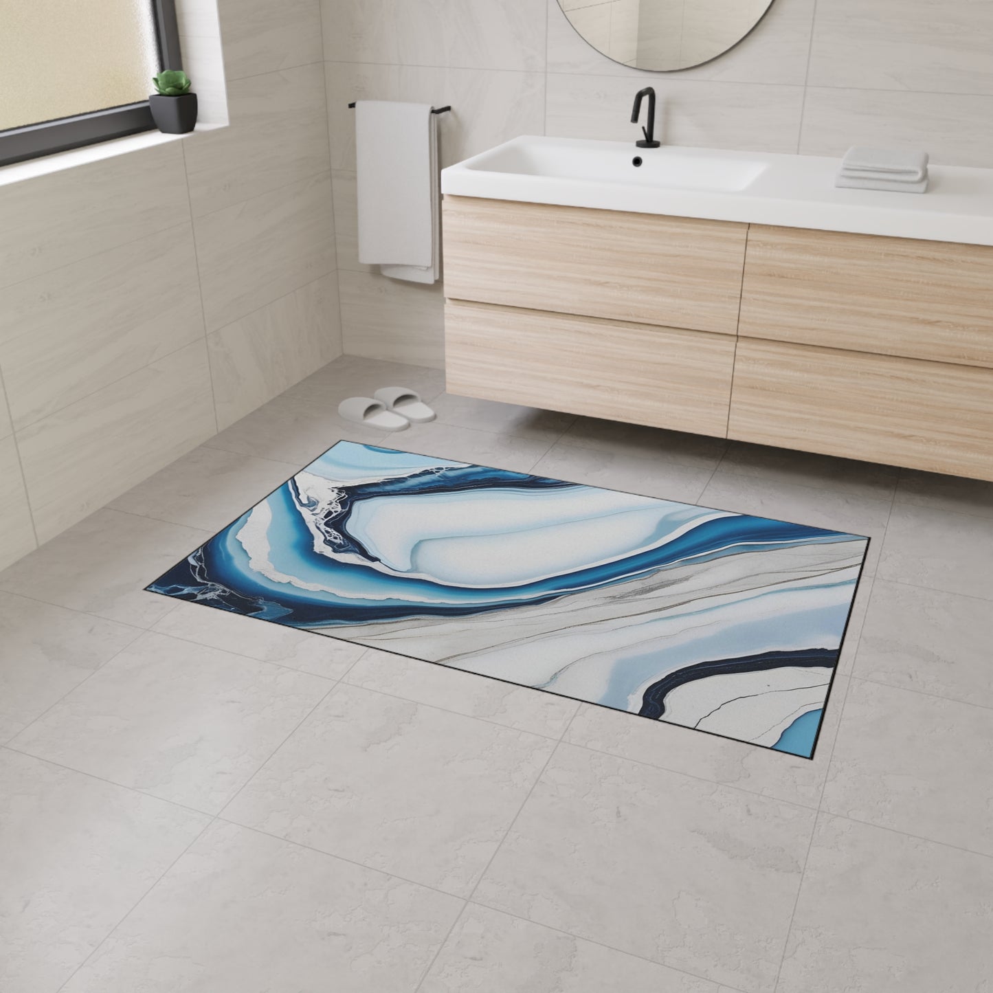 Decorative Heavy Duty Non-Slip Floor Mat Stylish Design Perfect for Entryway Kitchen Décor Garage Rug Coffee Bar Bathroom Floor Door Mat