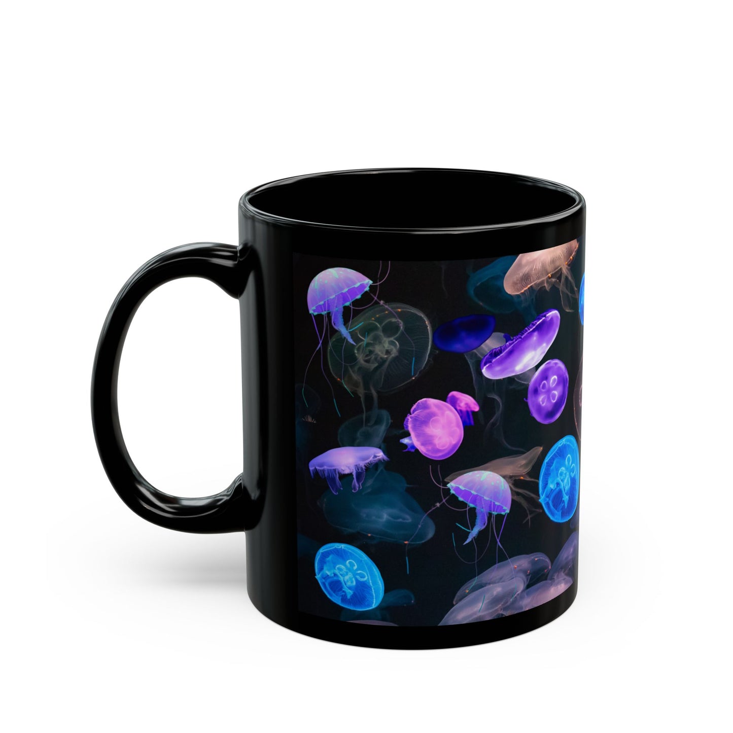 Neon Underwater Jellyfish Sea Lover Gift Mug Aquarium Sea Creature Aquatic Mug Great Scuba Diver Marine Life Gift