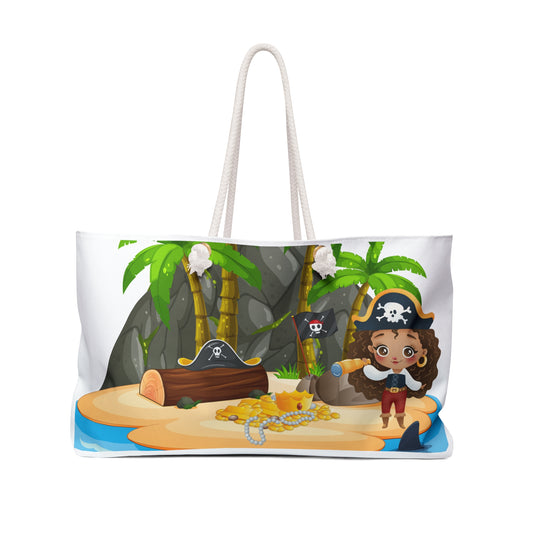 Pirate Girl Weekender Tote Bag | Beach Bag | Tote Bag | Shopping Bag | Salt Life | Anime |